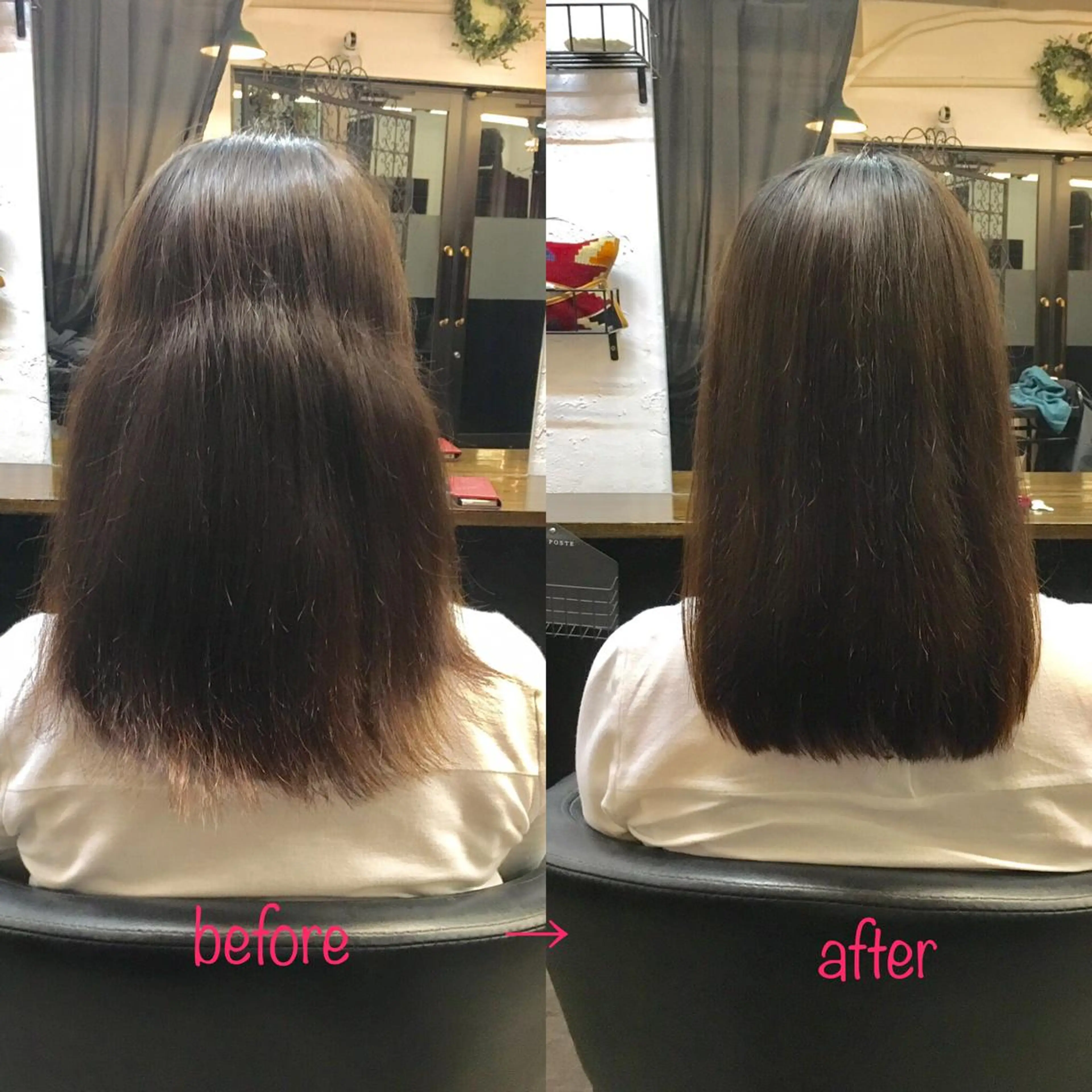 セミロング 縮毛矯正 トリートメント 縮毛矯正&髪質改善 MAILHAIRのヘアスタイル