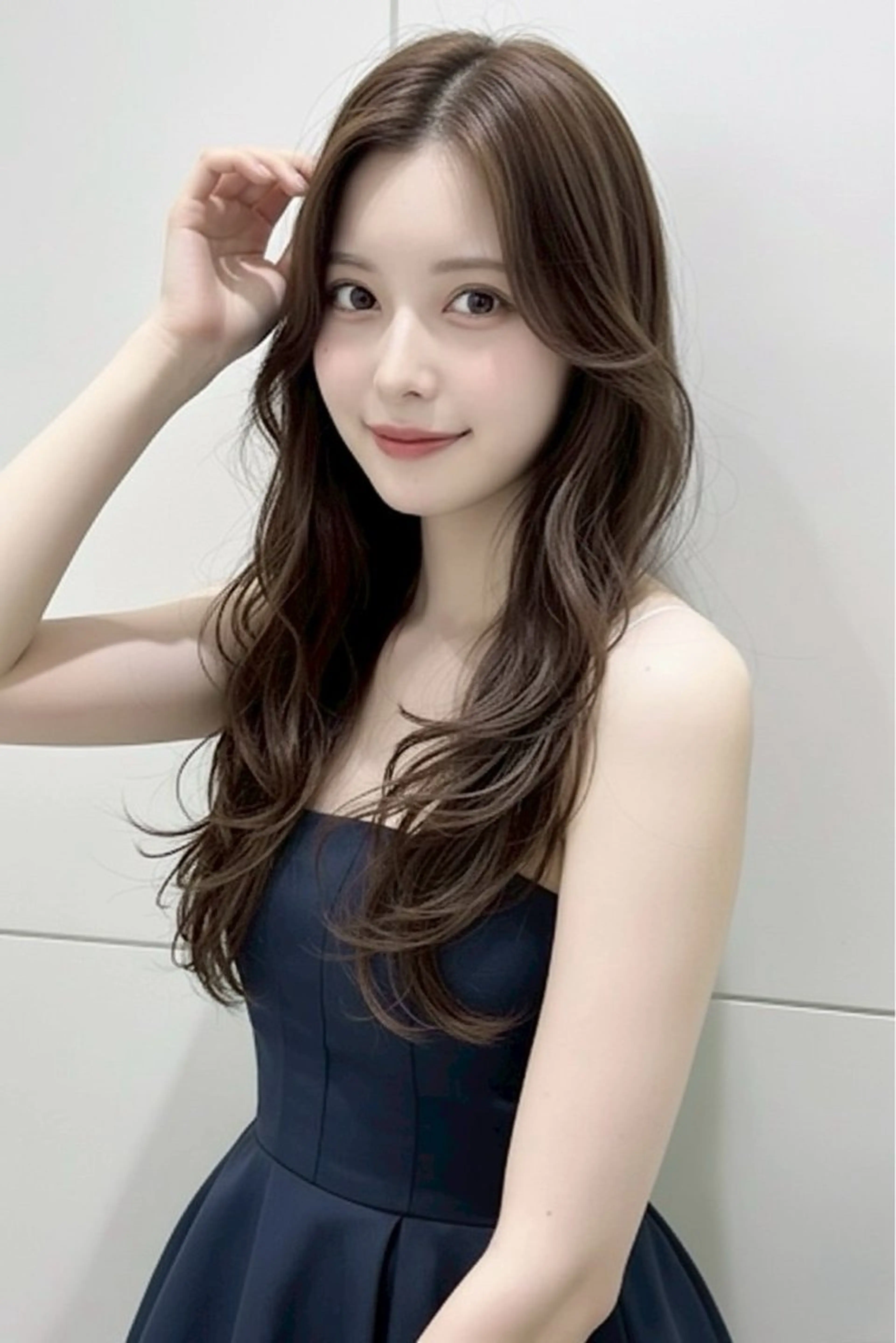 ロング カラー ヘアアレンジ ベージュカラー ブリーチ 透明感カラー グレージュ ブリーチなしカラー 【代表】 たき〜のヘアスタイル