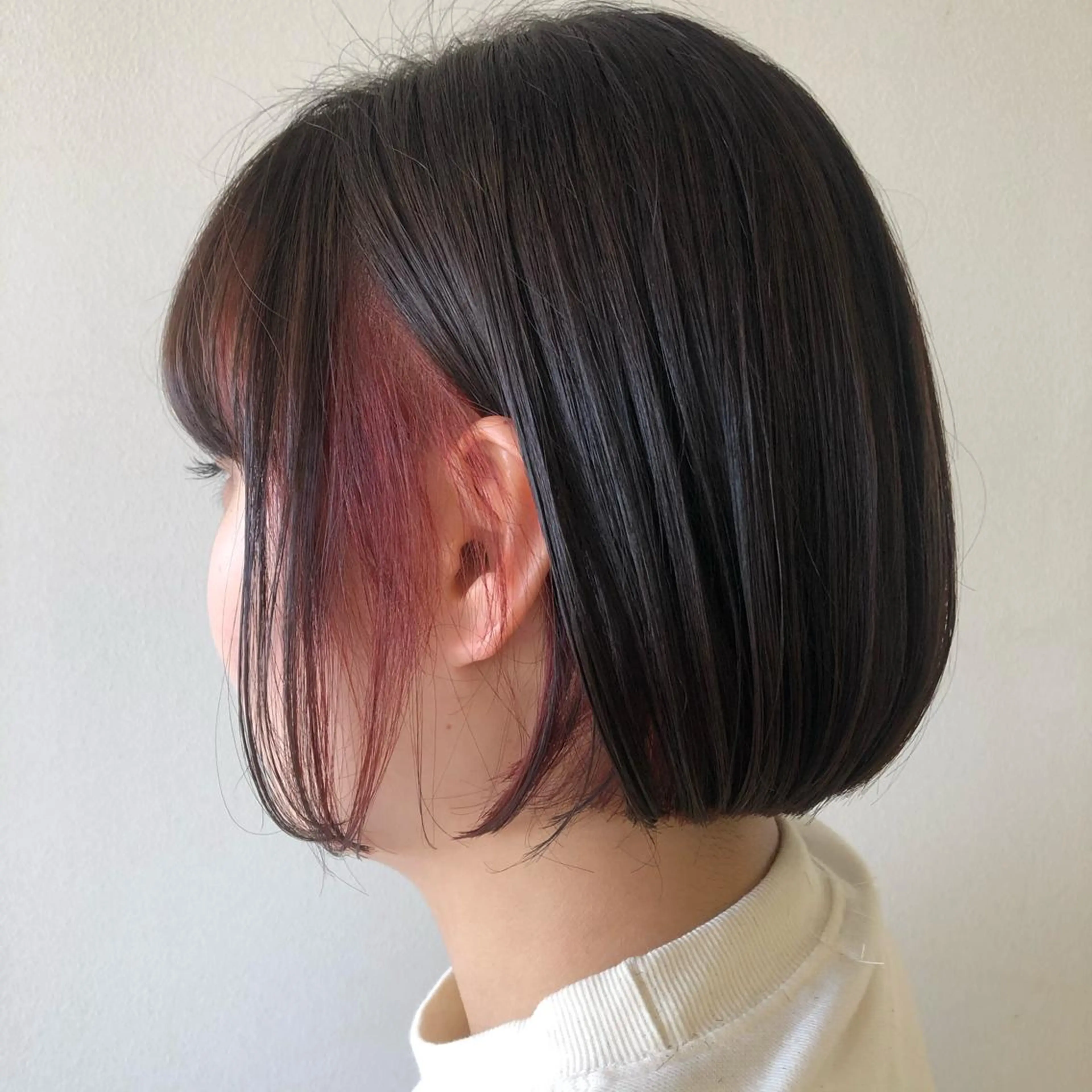 ショート カラー ボルドーカラー インナーカラー 森本　舞✴︎ 似合わせパーマのヘアスタイル