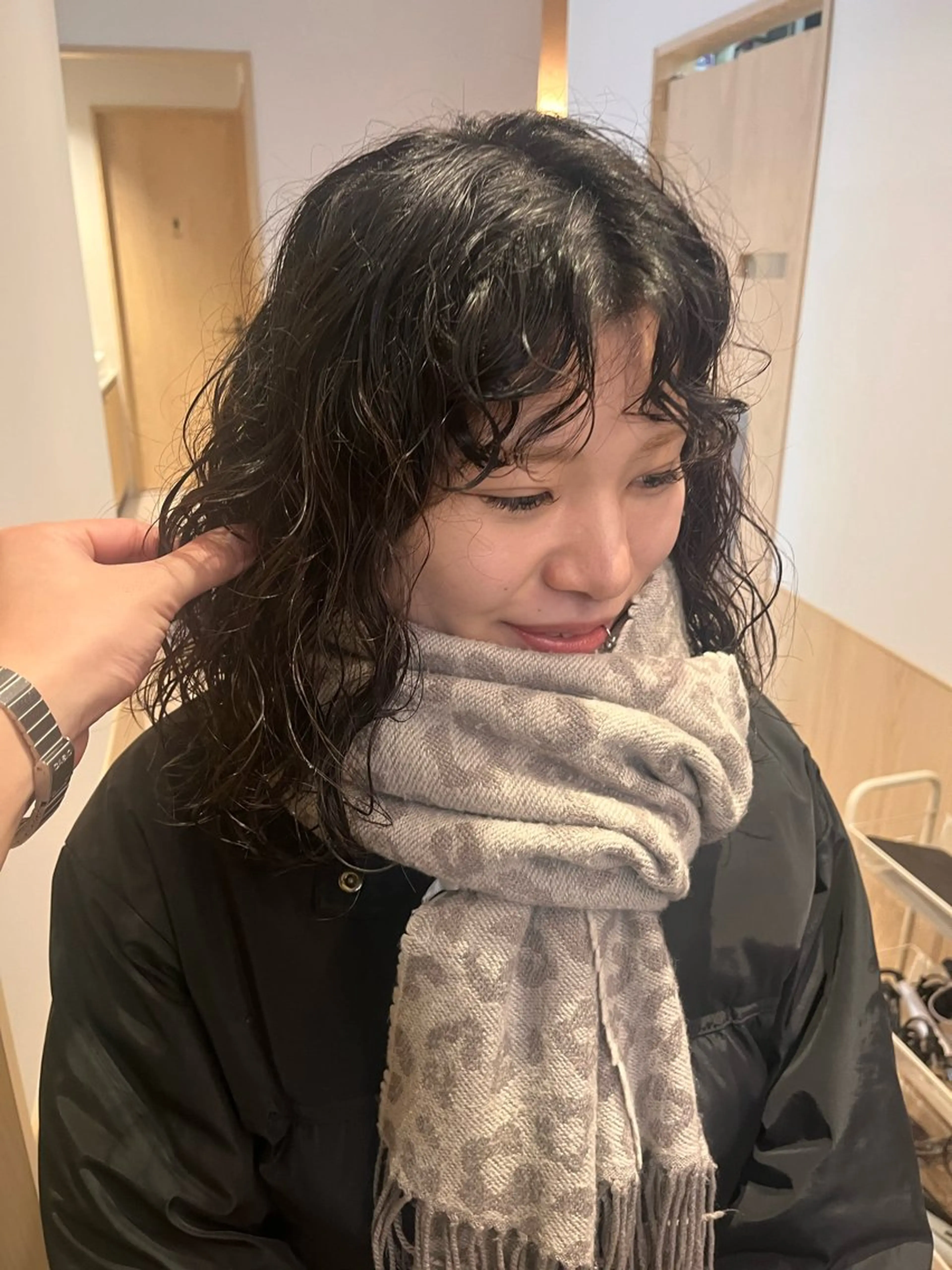 セミロング カット パーマ トリートメント ヘッドスパ ヘアセット 🫧髪質整形師 イケモトタクマ🎩のヘアスタイル