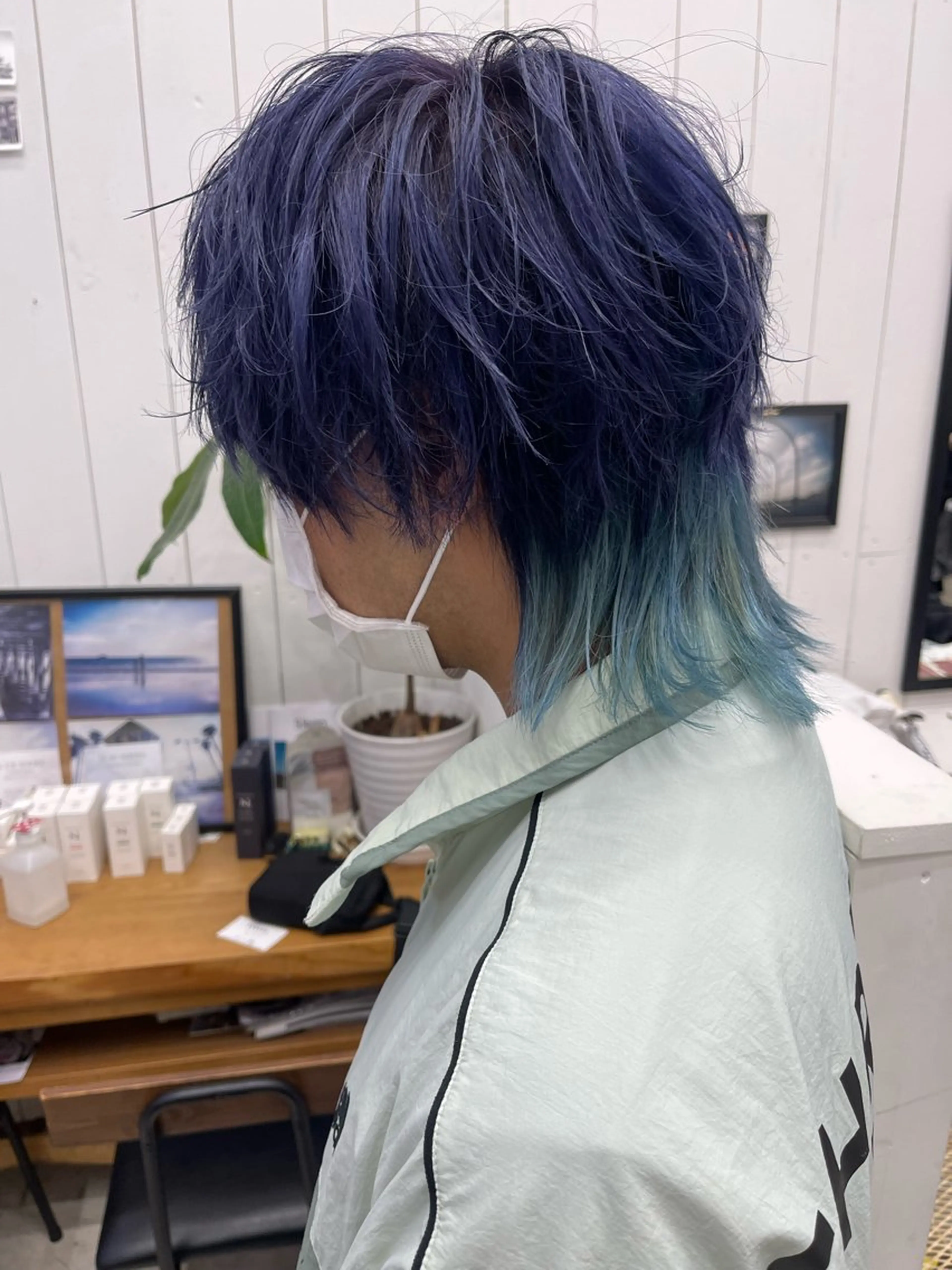 カラー メンズ マッシュウルフ マッシュ メンズウルフカット ウルフカット 📍葛西りんたろう/ ENVのヘアスタイル