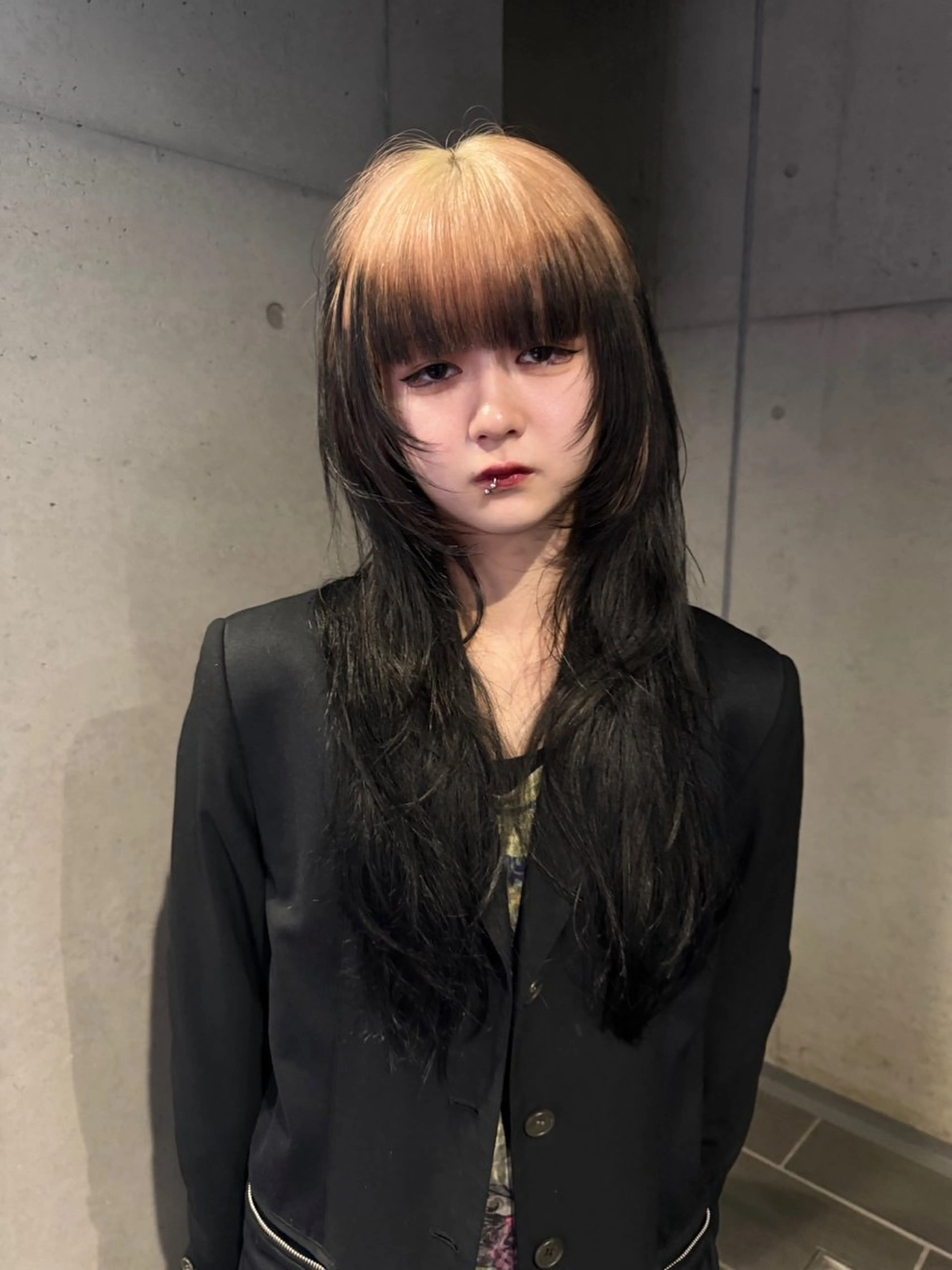 ロング カラー カット ヘアカラー トリートメント だいち/ハイトーン/ デザインカラーのヘアスタイル