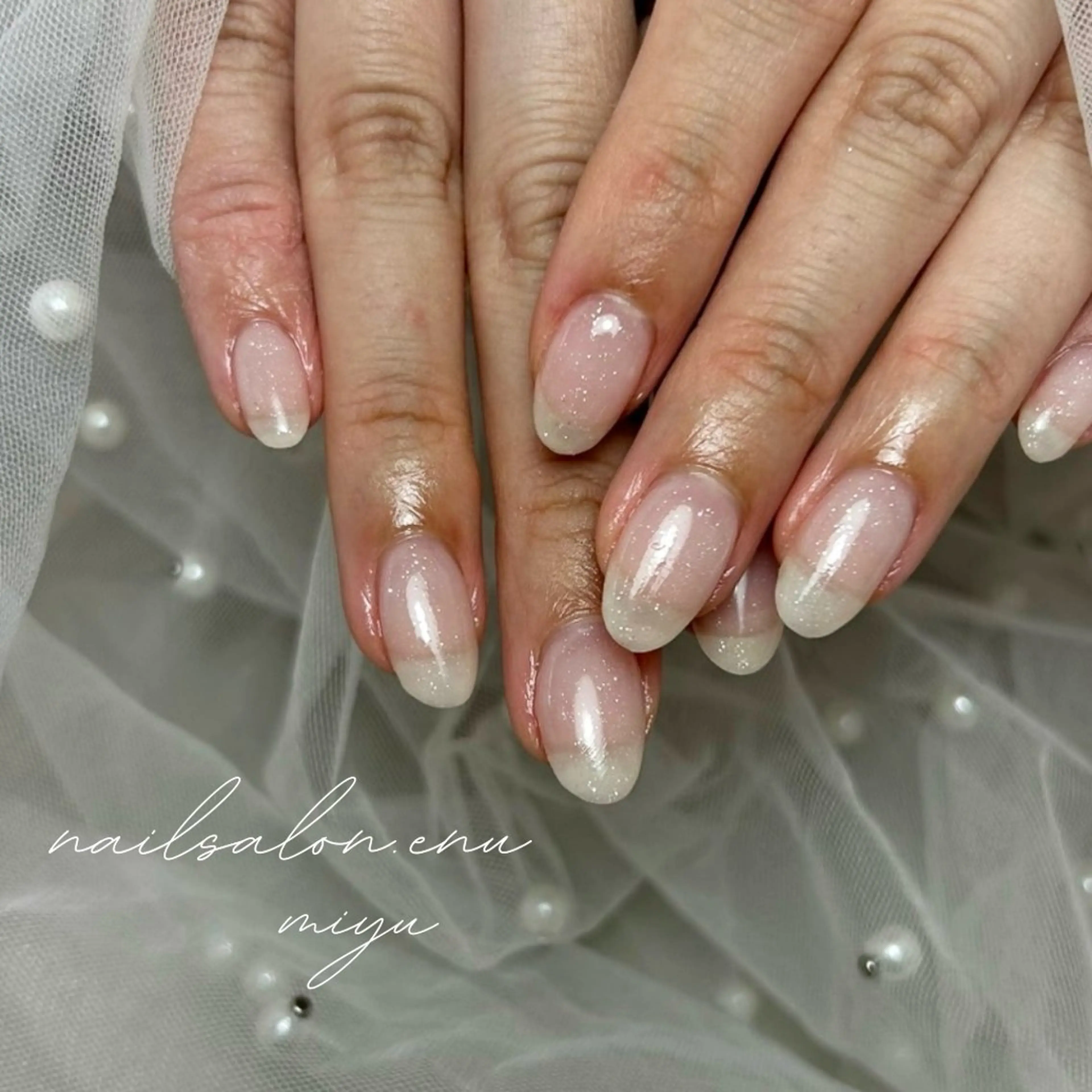 ネイル ラメ(グリッター) ワンカラーネイル 夏ネイル nailsalon enu.　miyuのネイルデザイン