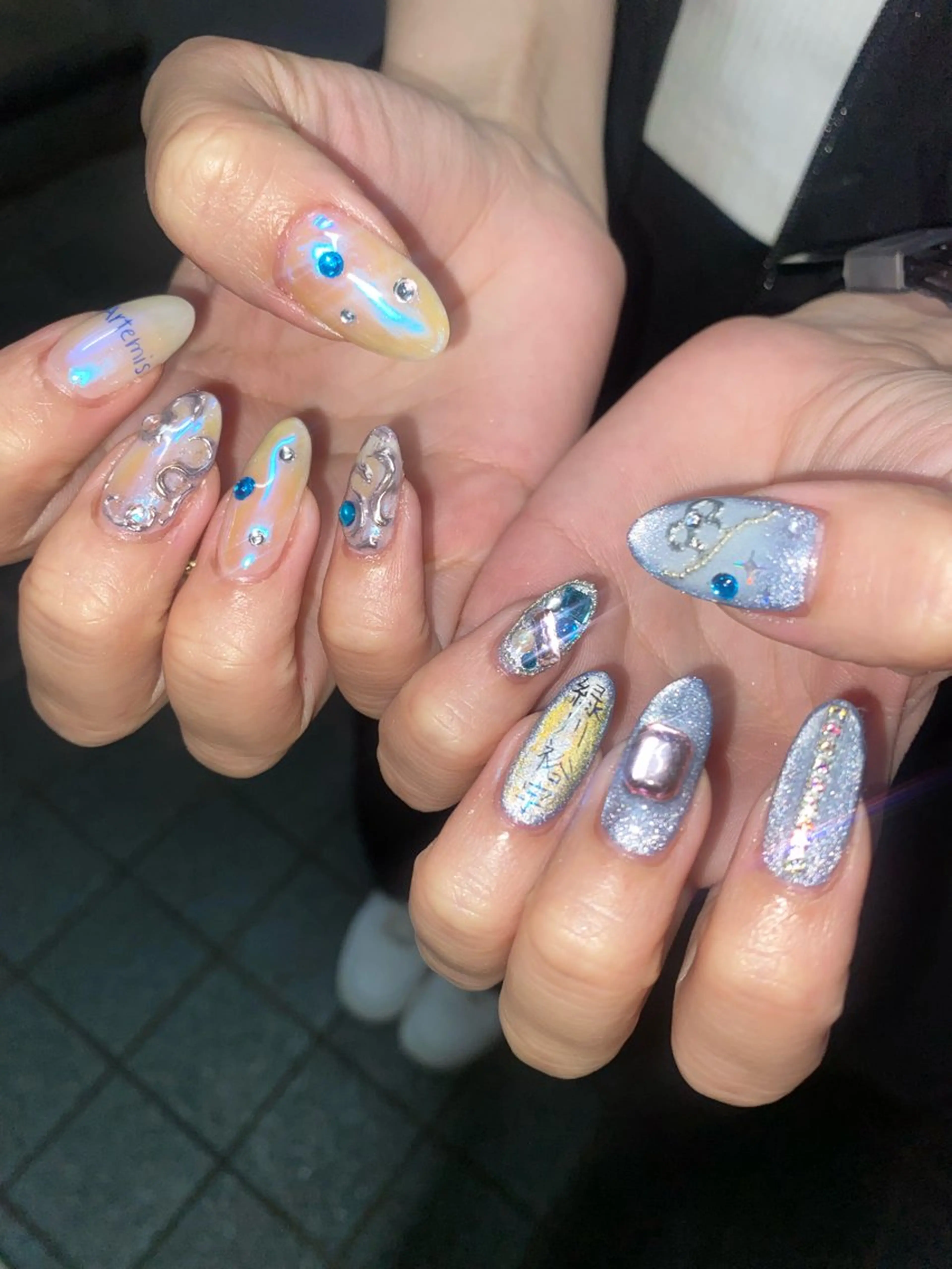 メンズ ネイル ✨akari✨ 韓国、メンズネイルのネイルデザイン