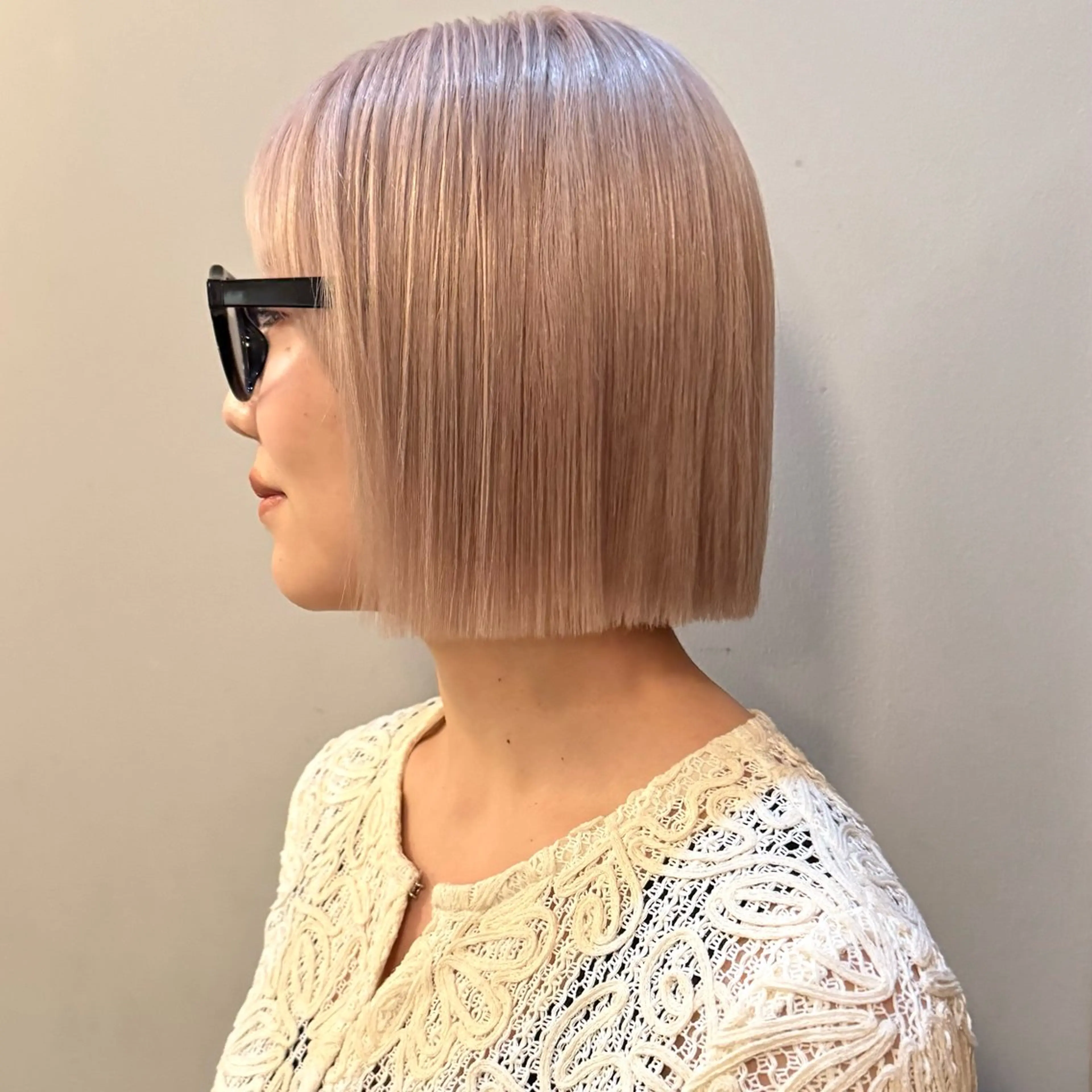 ミディアム カラー カット ヘアカラー トリートメント 🌿レイヤーボブ/パ ーマ🌿　木梨健太のヘアスタイル