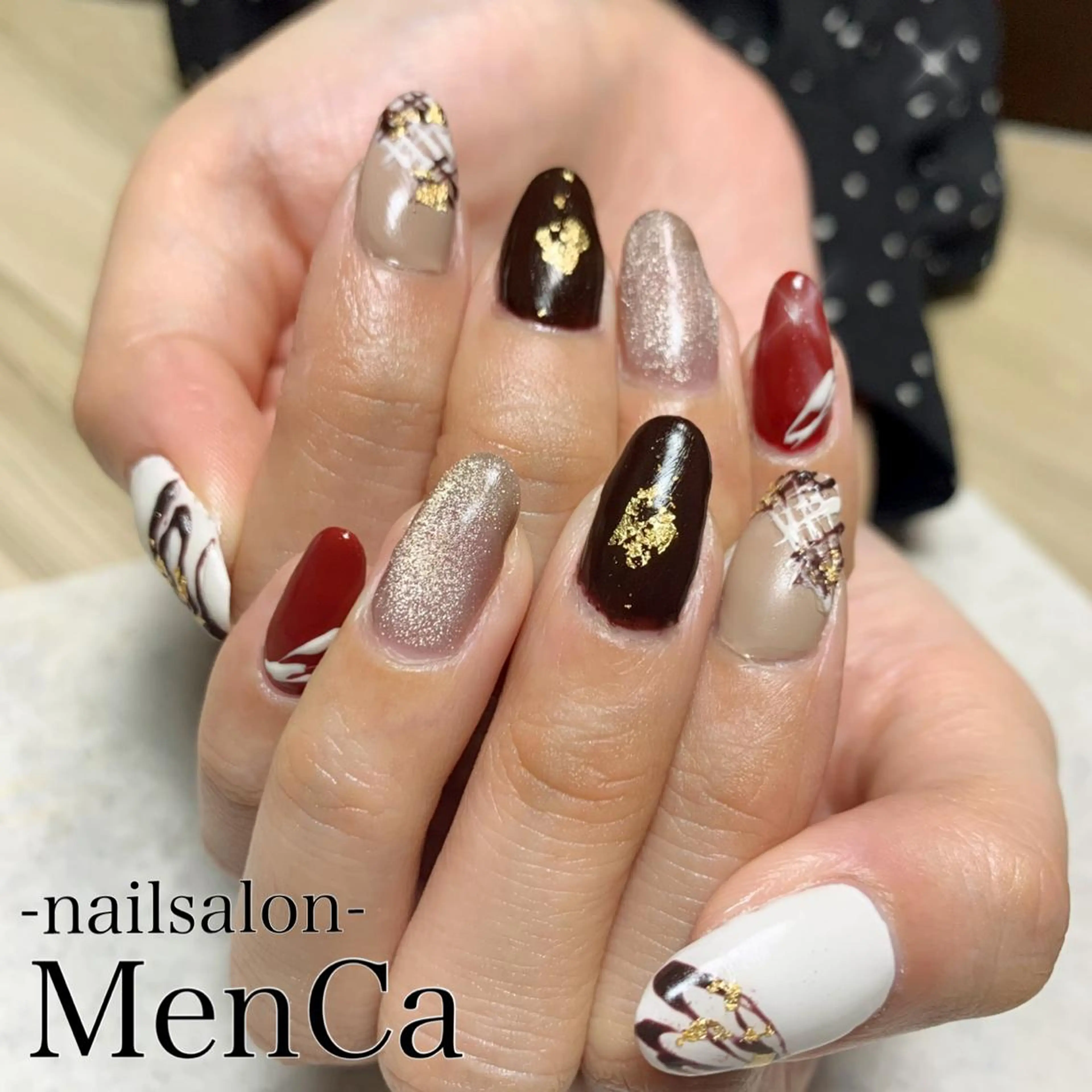 ネイル バレンタイン ハンドネイル 江崎 景子のネイルデザイン