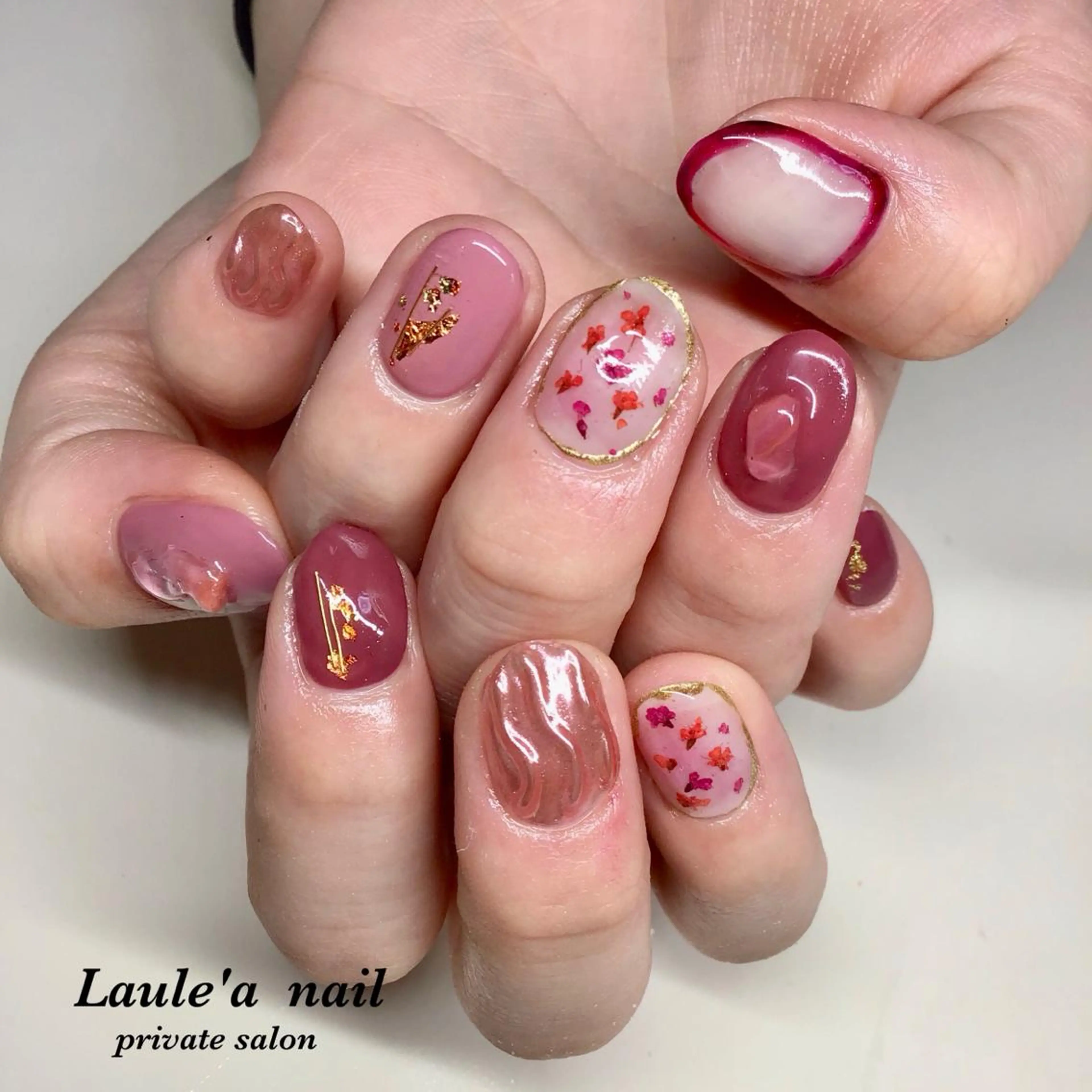 カラー ネイル マツエク・マツパ 福田 加奈のネイルデザイン