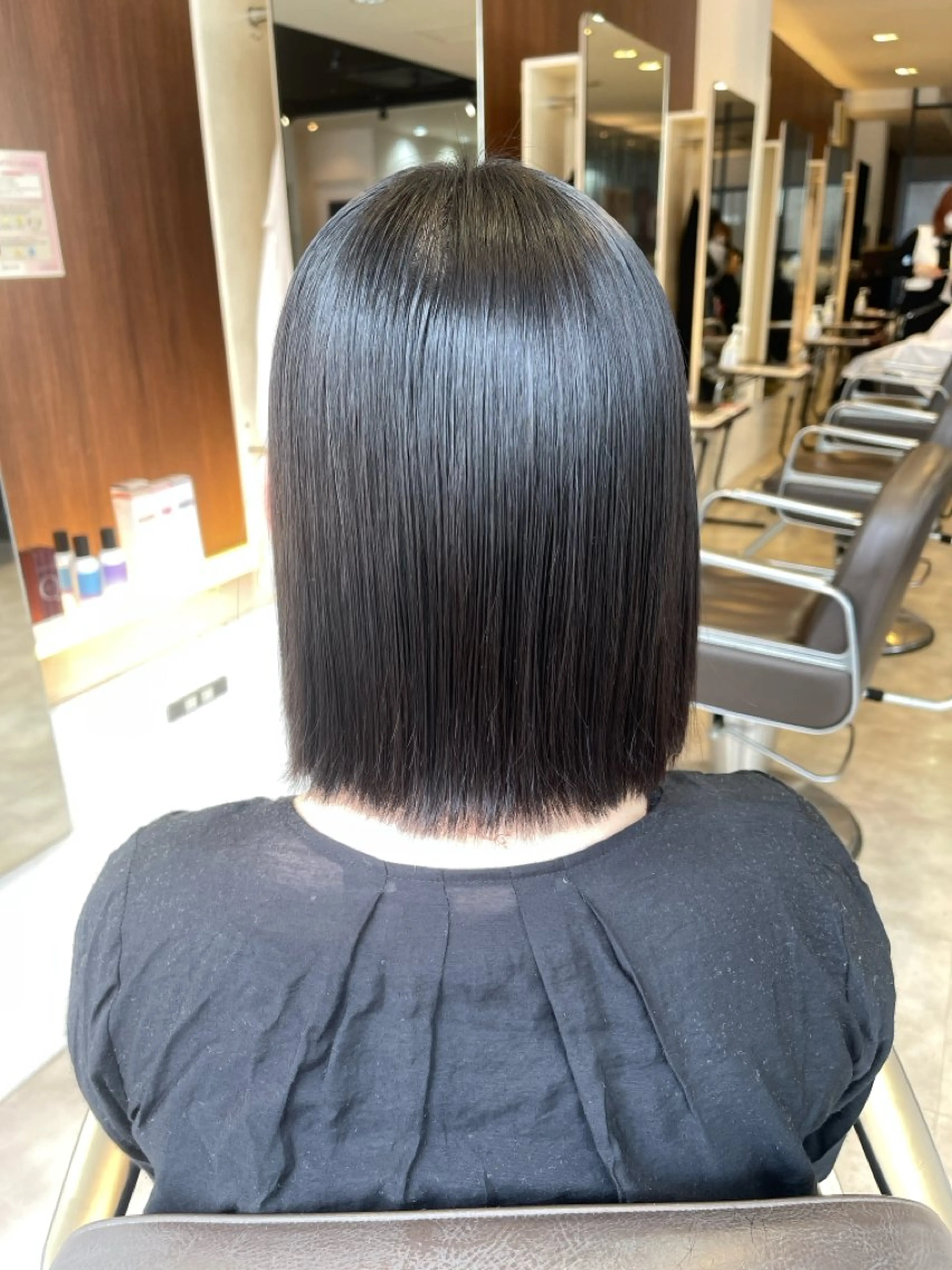 ミディアム 縮毛矯正 LABO.所属・LABO. 門屋和香那のヘアスタイル