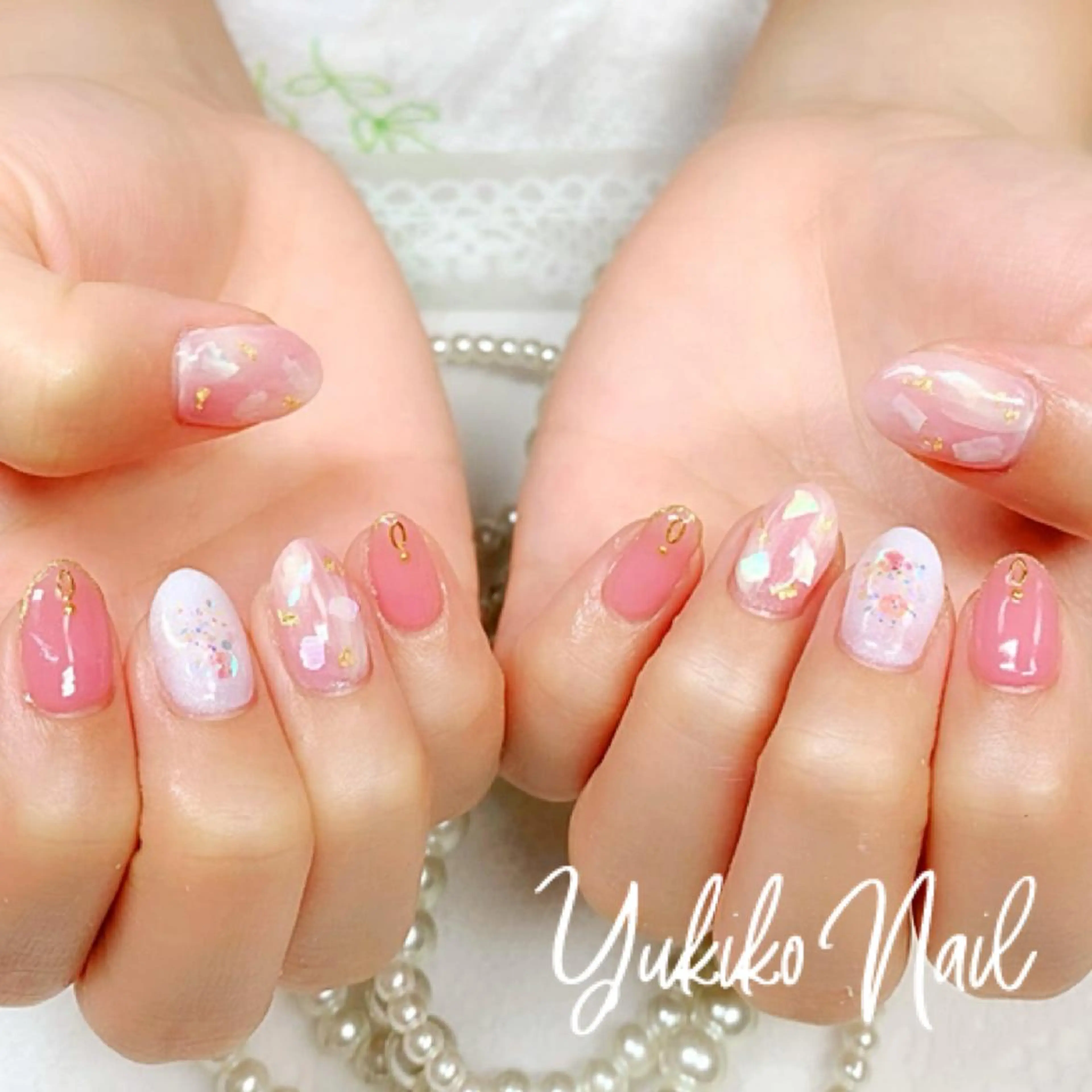 ネイル ピンク ハンドネイル ユキコ ネイルのネイルデザイン