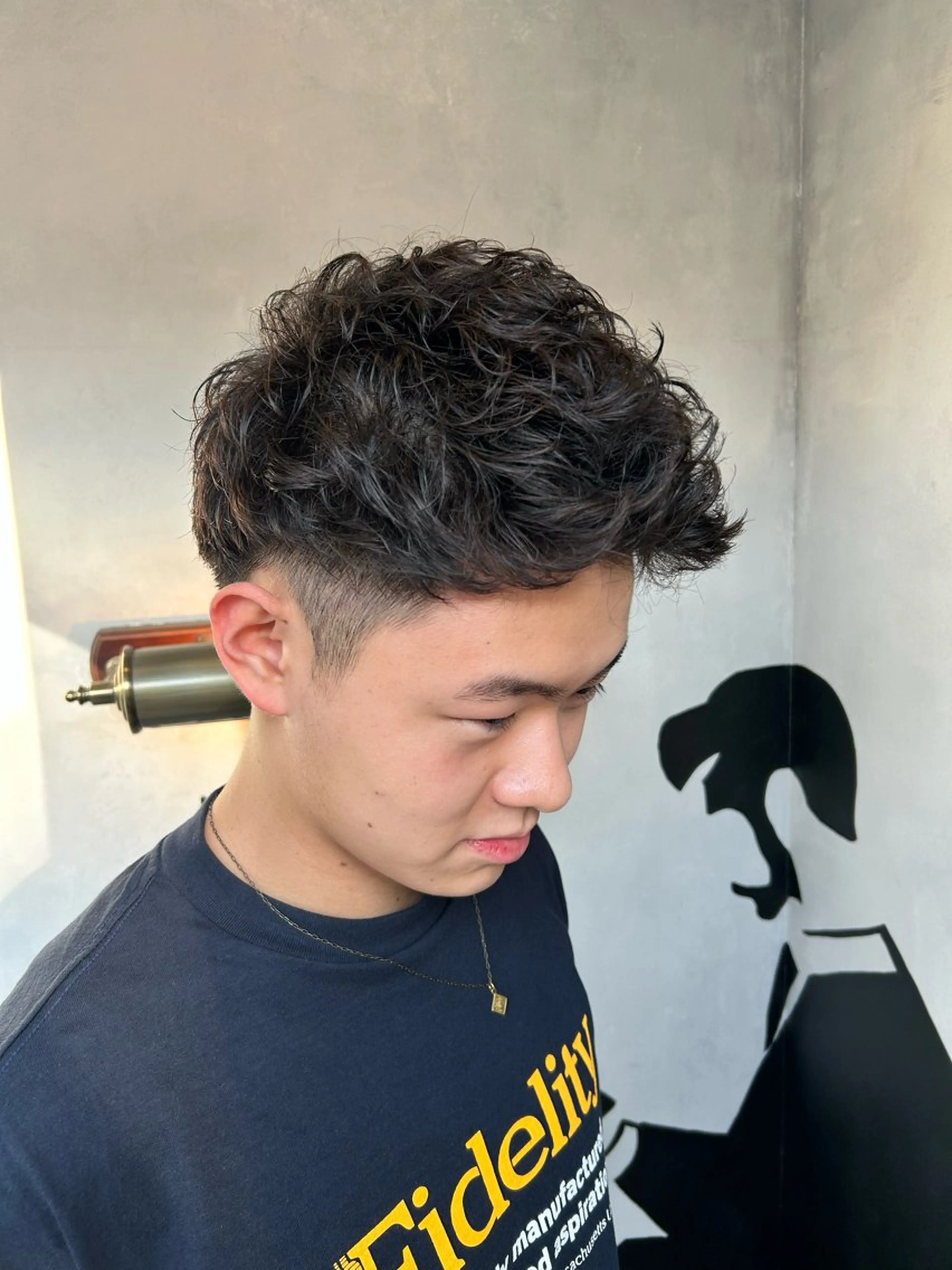 ショート パーマ メンズ アップバング ショートヘア カット パーマ トリートメント 🔥メンズ専門🔥 塩拓巳のヘアスタイル