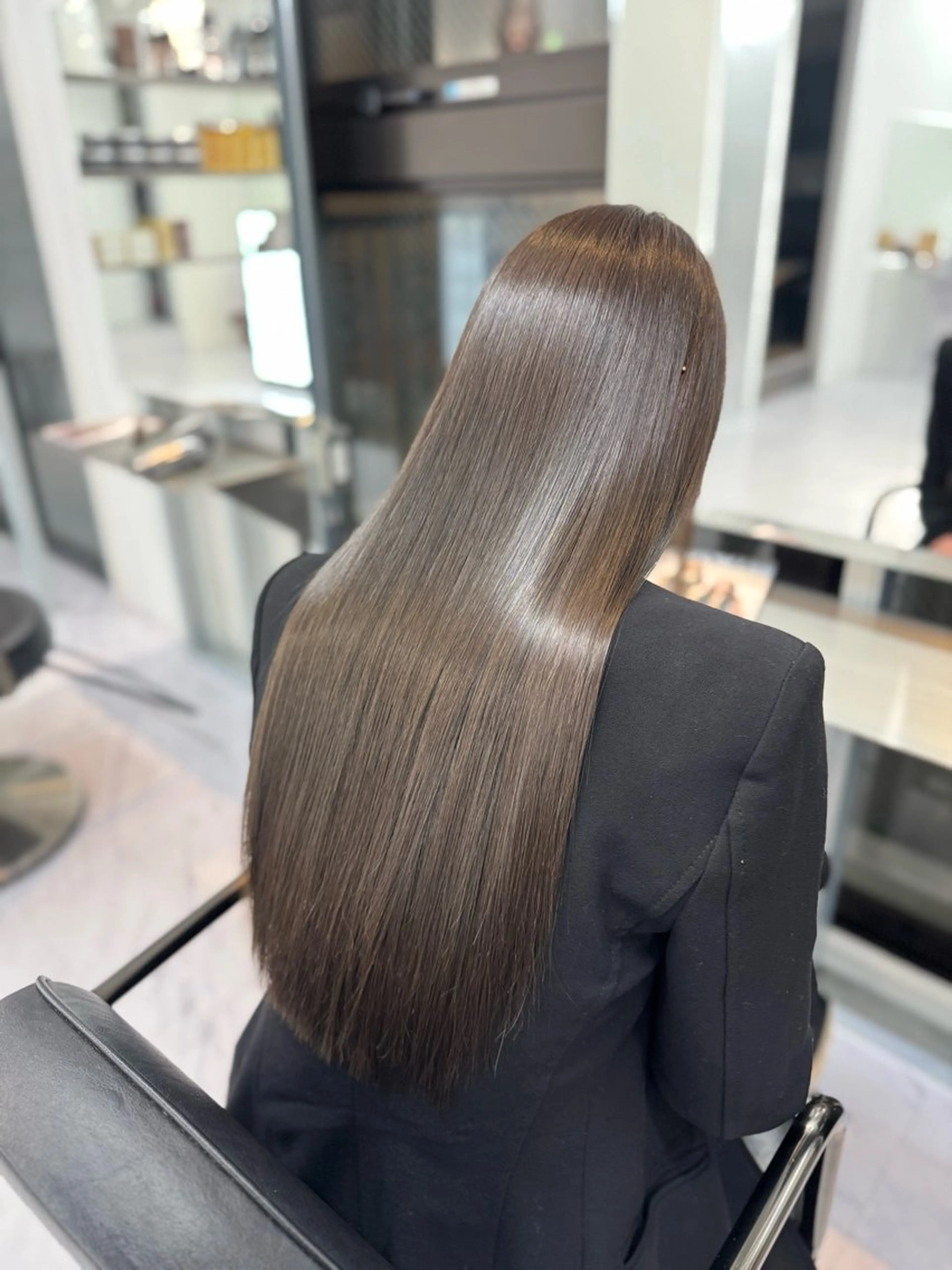 ロング カット 縮毛矯正 トリートメント 野口聖矢/縮毛矯正 髪質改善/ViVIEのヘアスタイル