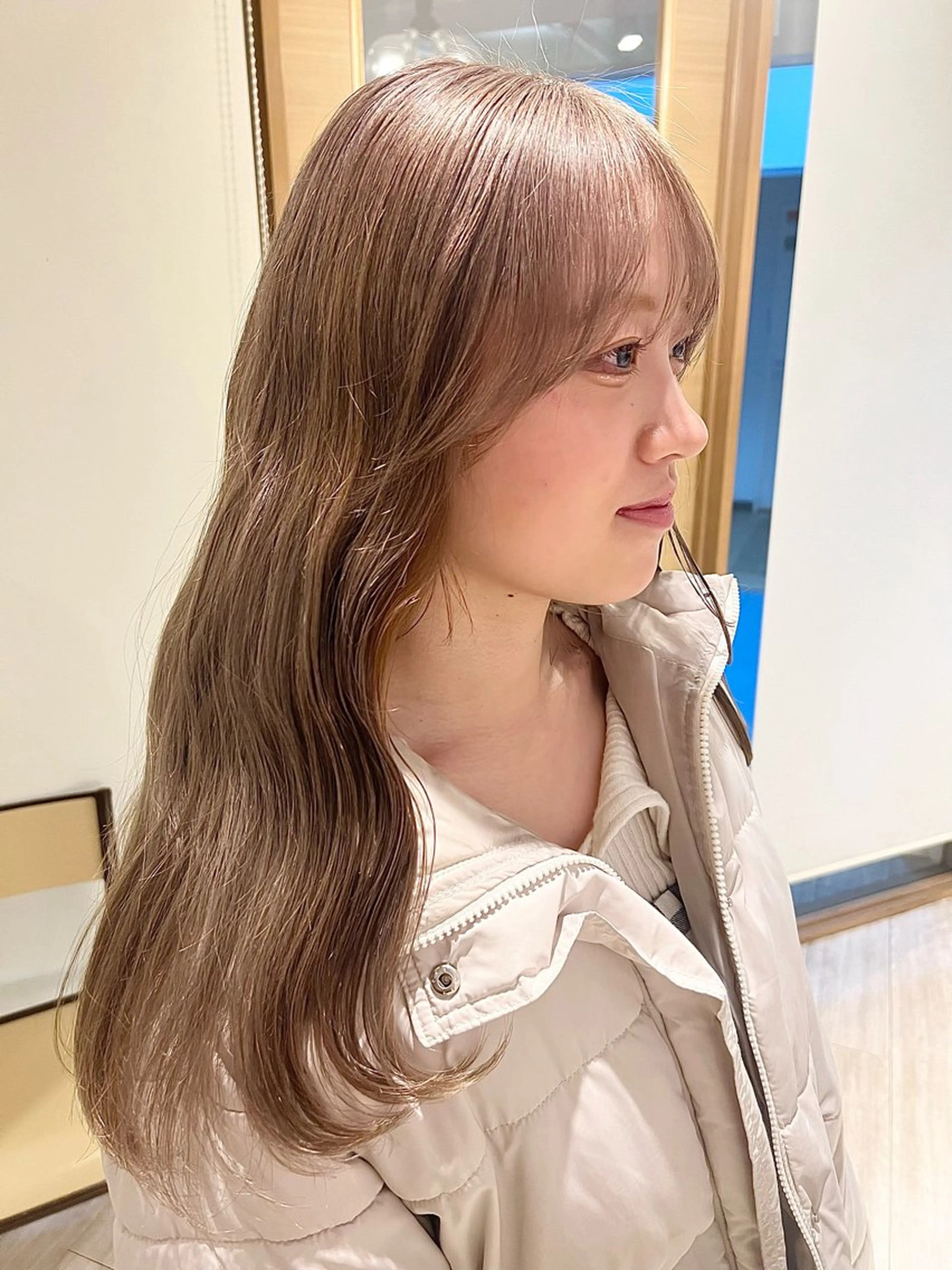 ロング カラー 顔周りカット/ボブ/ ツヤ髪/coconaのヘアスタイル