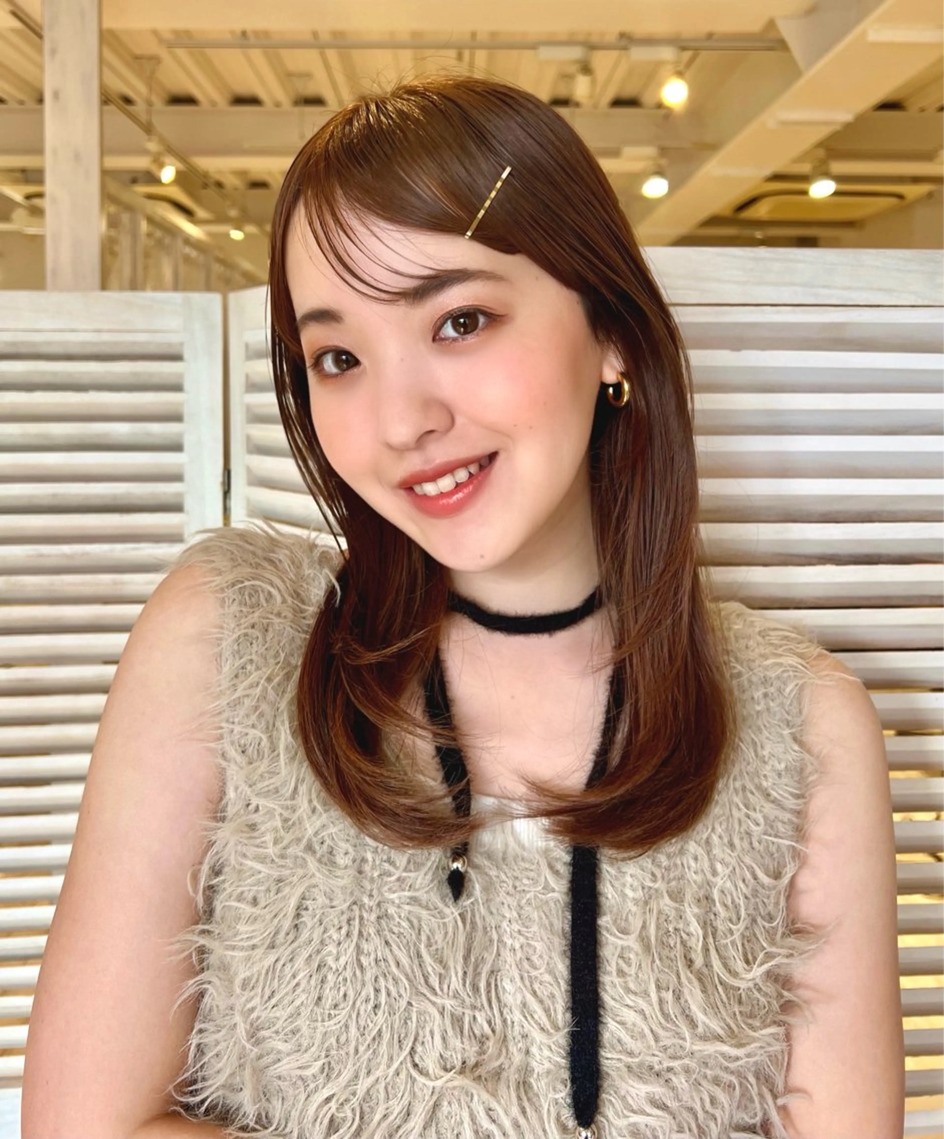 セミロング カラー 韓国ヘア 🎀華澄のヘアスタイル