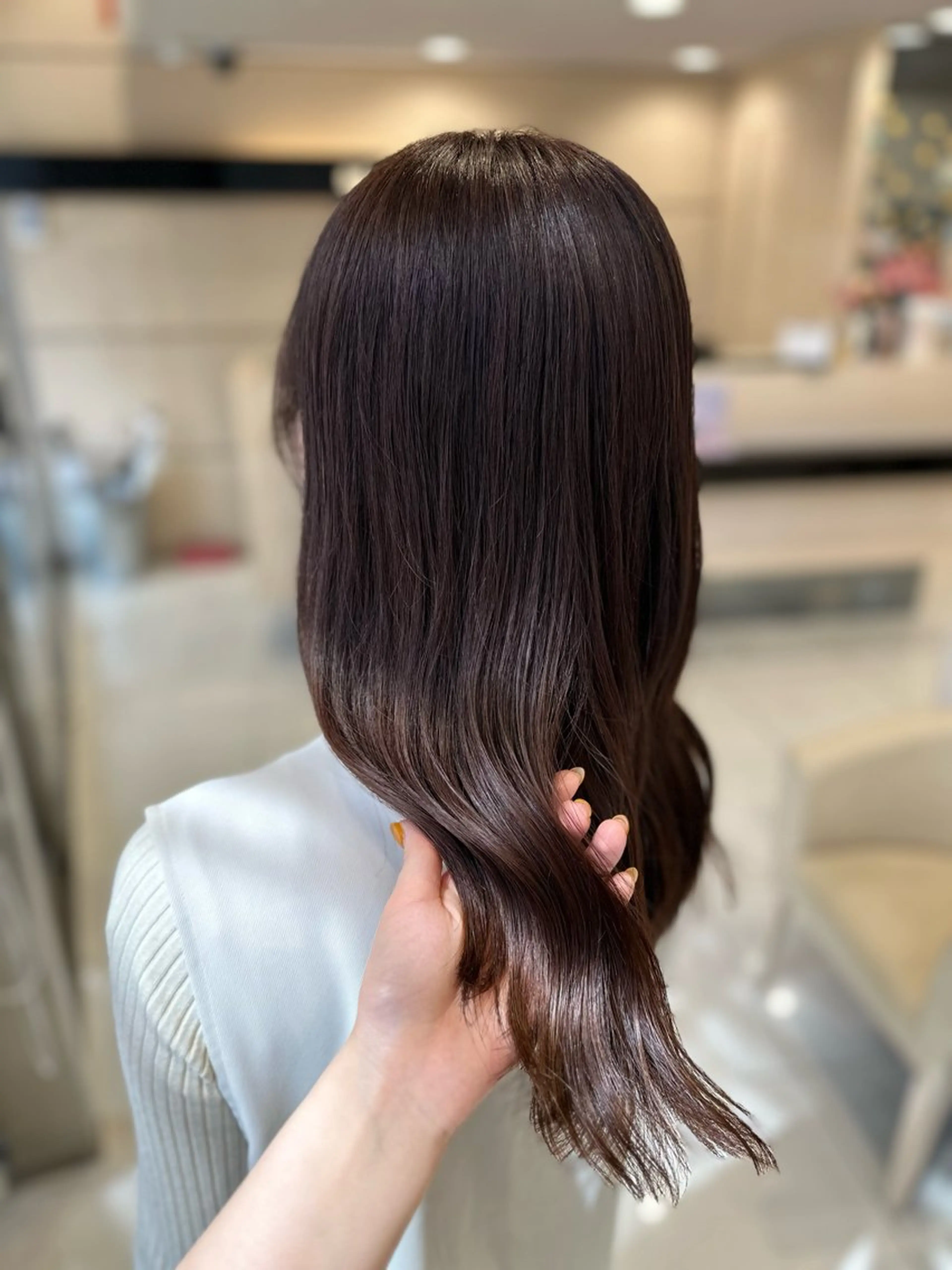 セミロング カラー カット ヘアカラー トリートメント クロスパーマ/うる艶 カラー/Kurumiのヘアスタイル