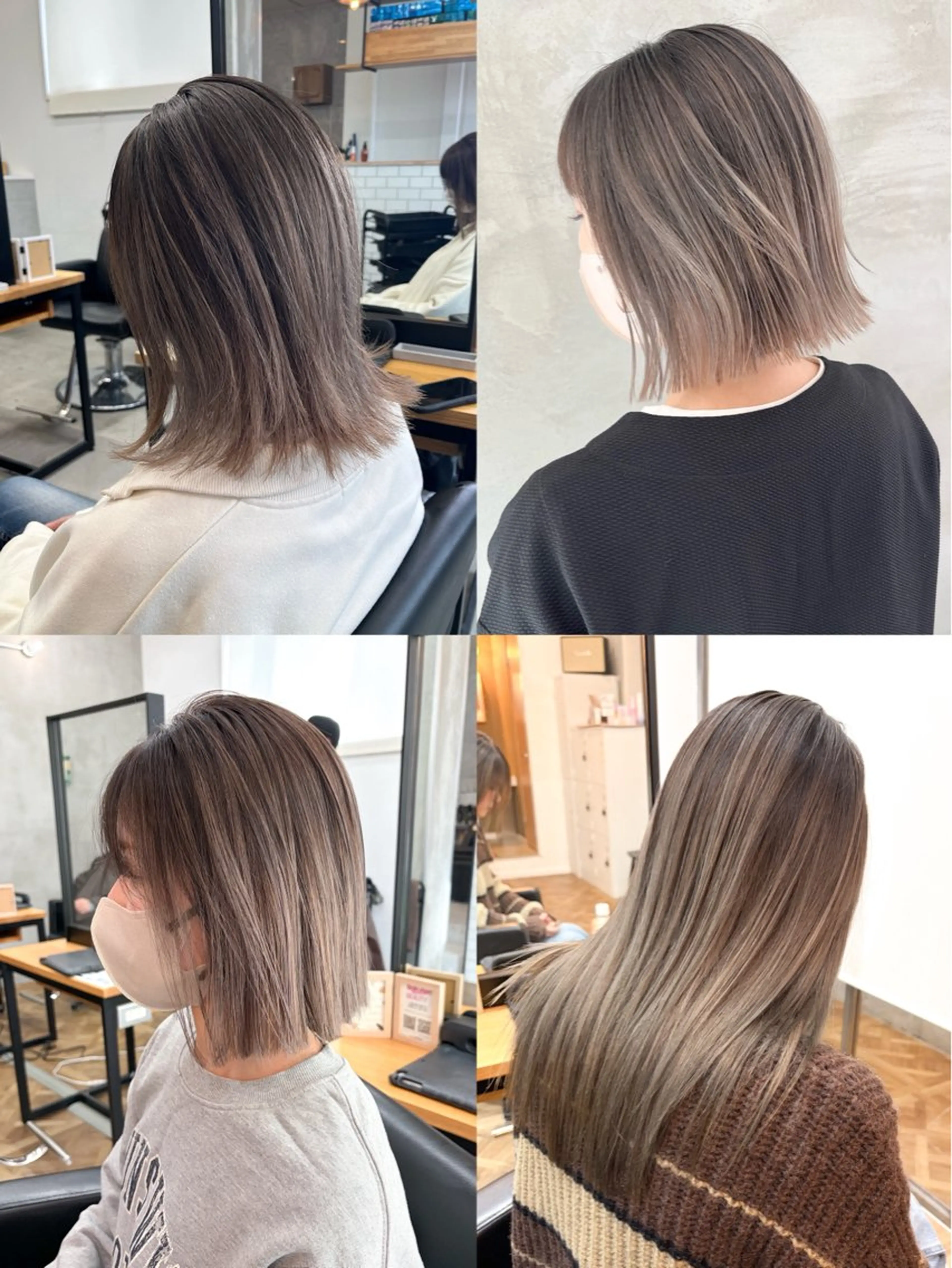 セミロング カラー バレイヤージュ ブリーチ レイヤーカット カット ヘアカラー トリートメント 🫧透明感カラー🫧 OIKAWAのヘアスタイル