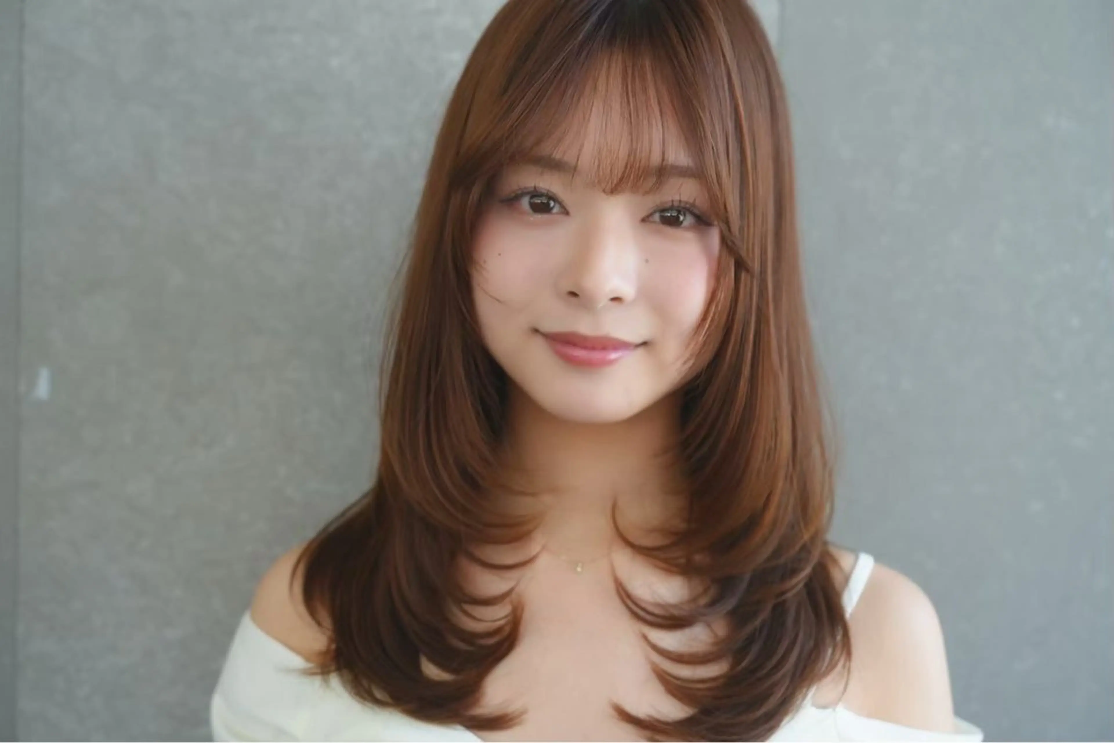 セミロング カット トリートメント 縮毛矯正/レイヤー/ 髪質改善/林のヘアスタイル