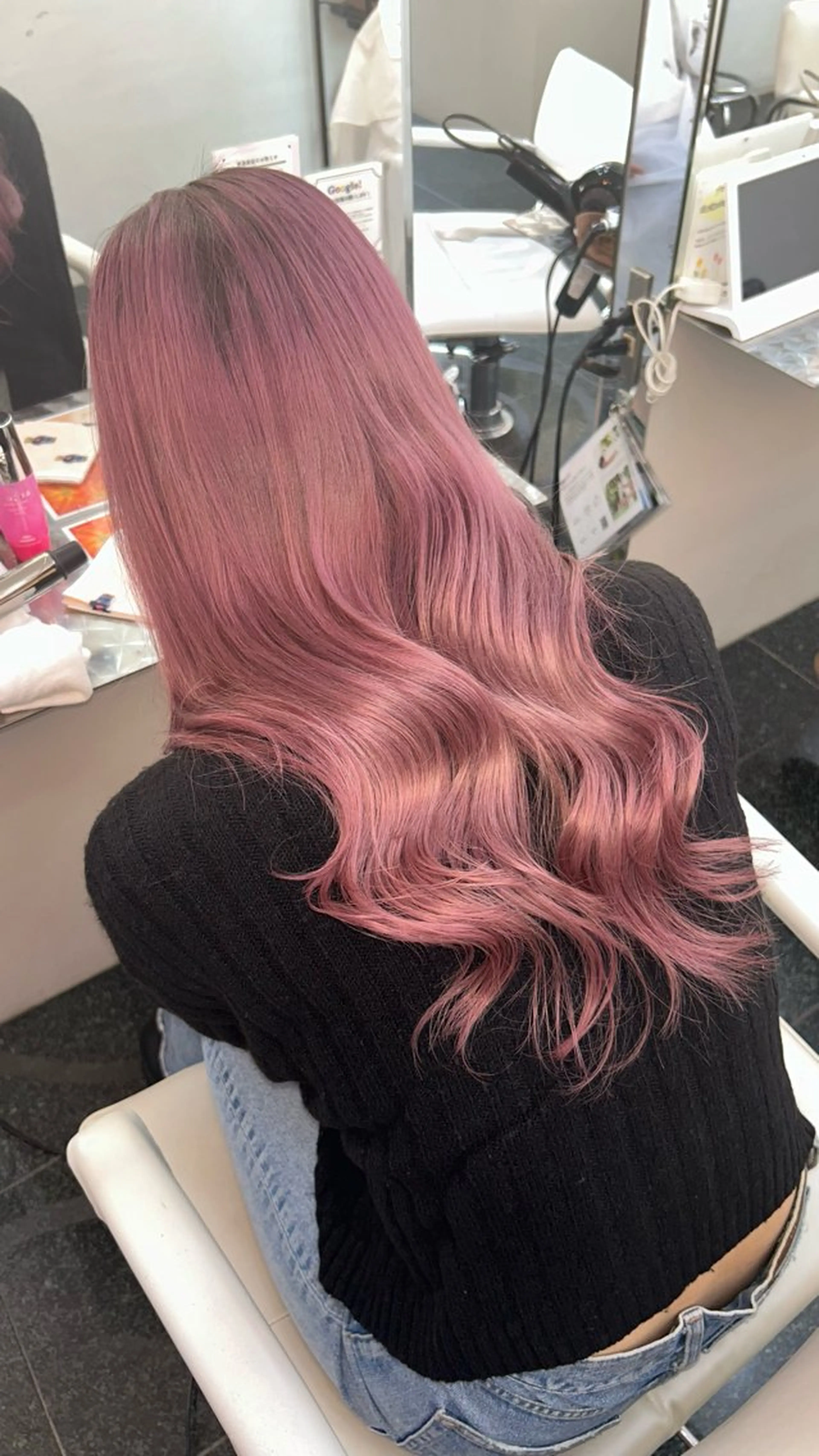 ロング ヘアカラー ✨🦄韓国風レイヤ ー🦄✨林あかりのヘアスタイル