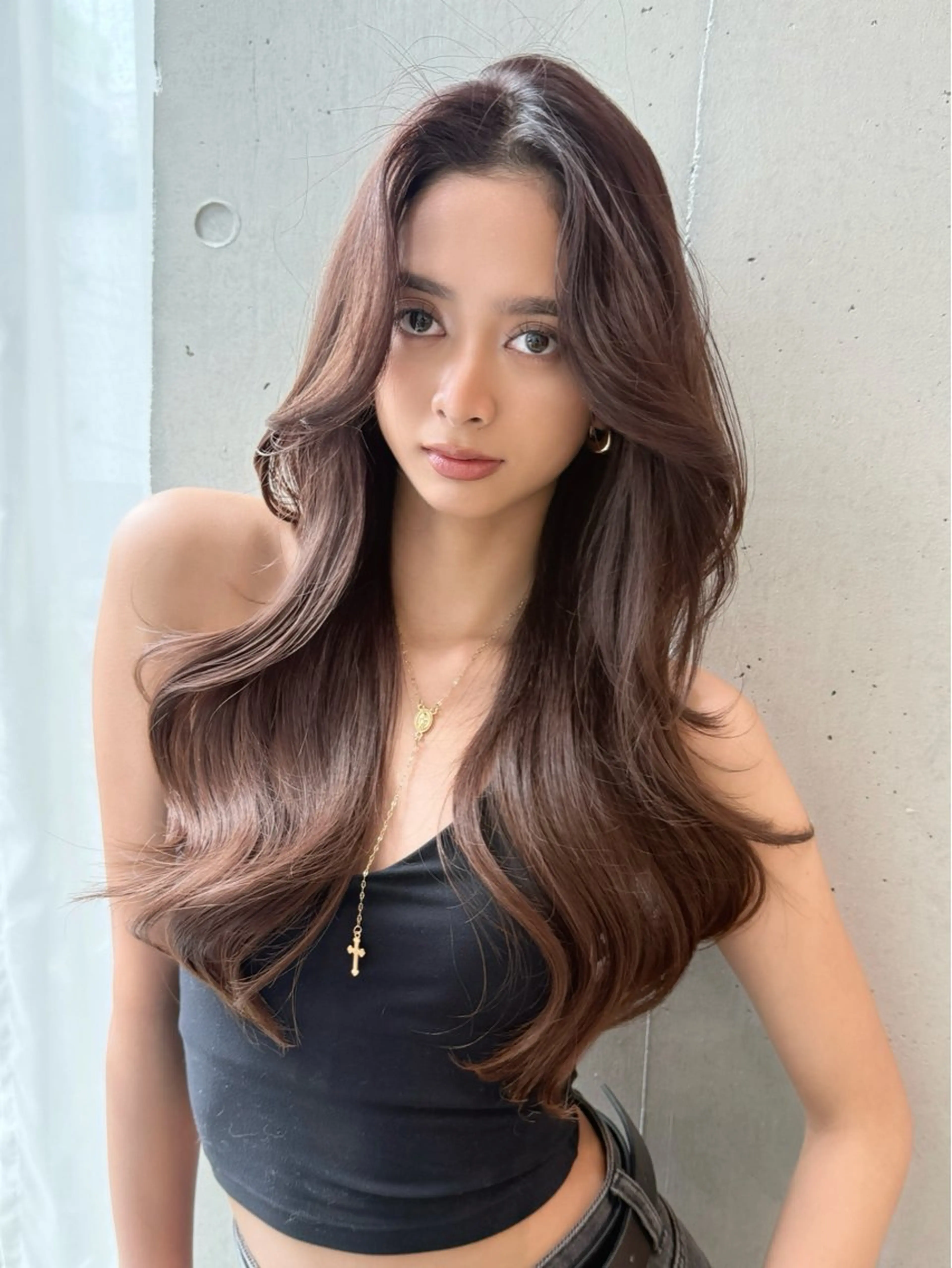 ロング カラー レイヤーカット 戸張 翔太のヘアスタイル