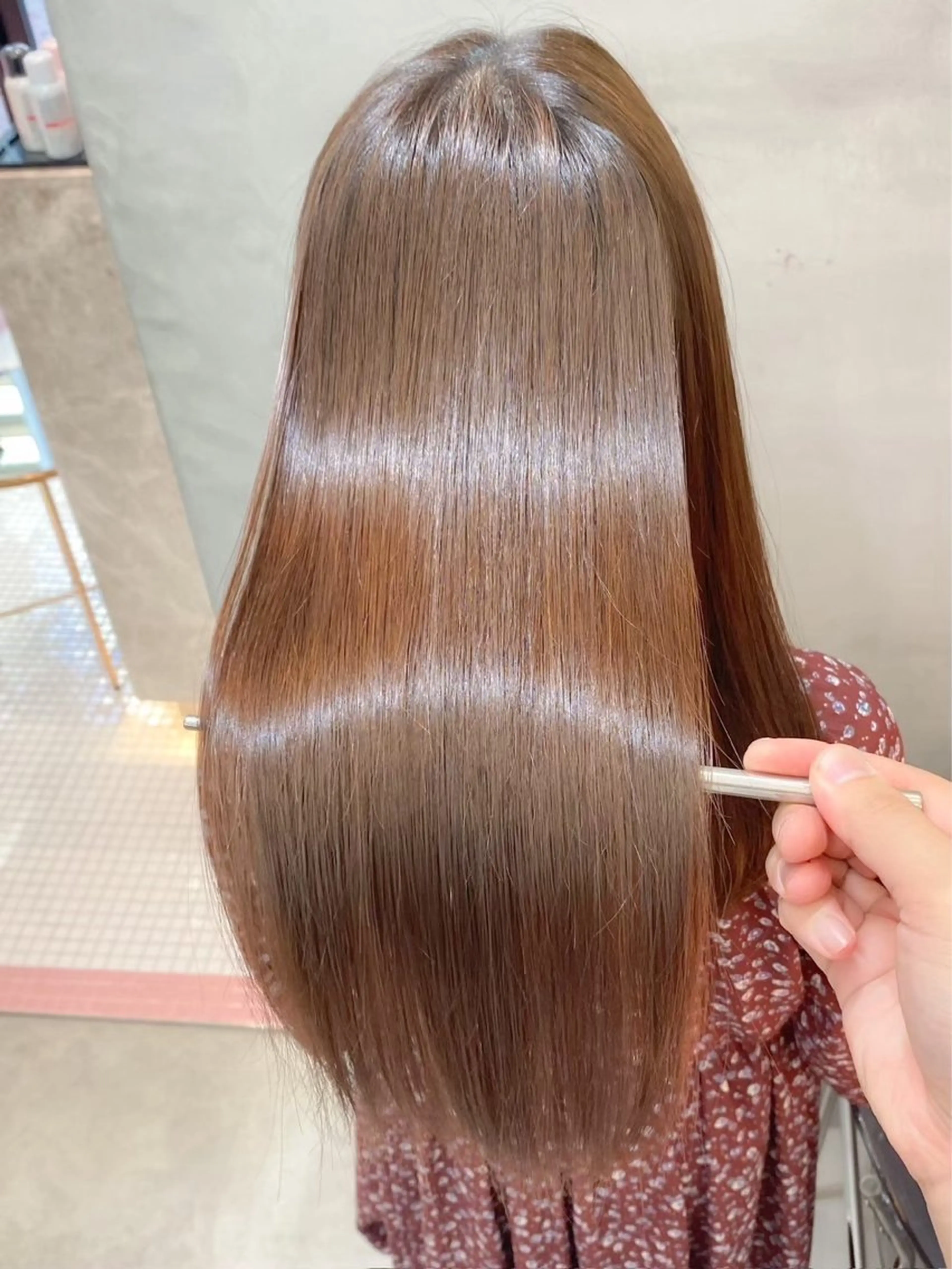 ロング カット 縮毛矯正 トリートメント ボブ/ショート/艶髪 カラー/TOSHIのヘアスタイル