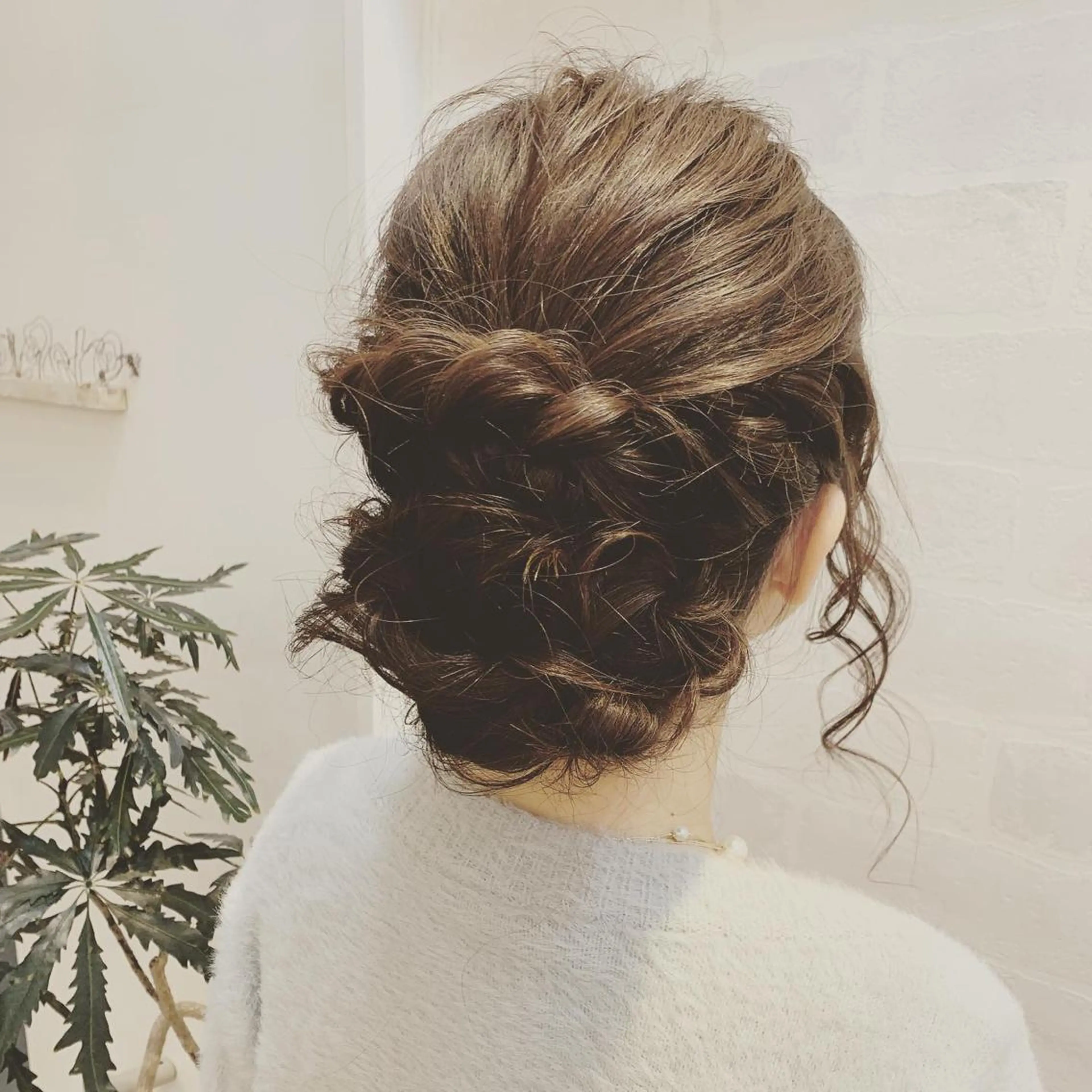 セミロング カラー ヘアアレンジ ヘアセット きむえり/髪質改善 /セット/カラーのヘアスタイル