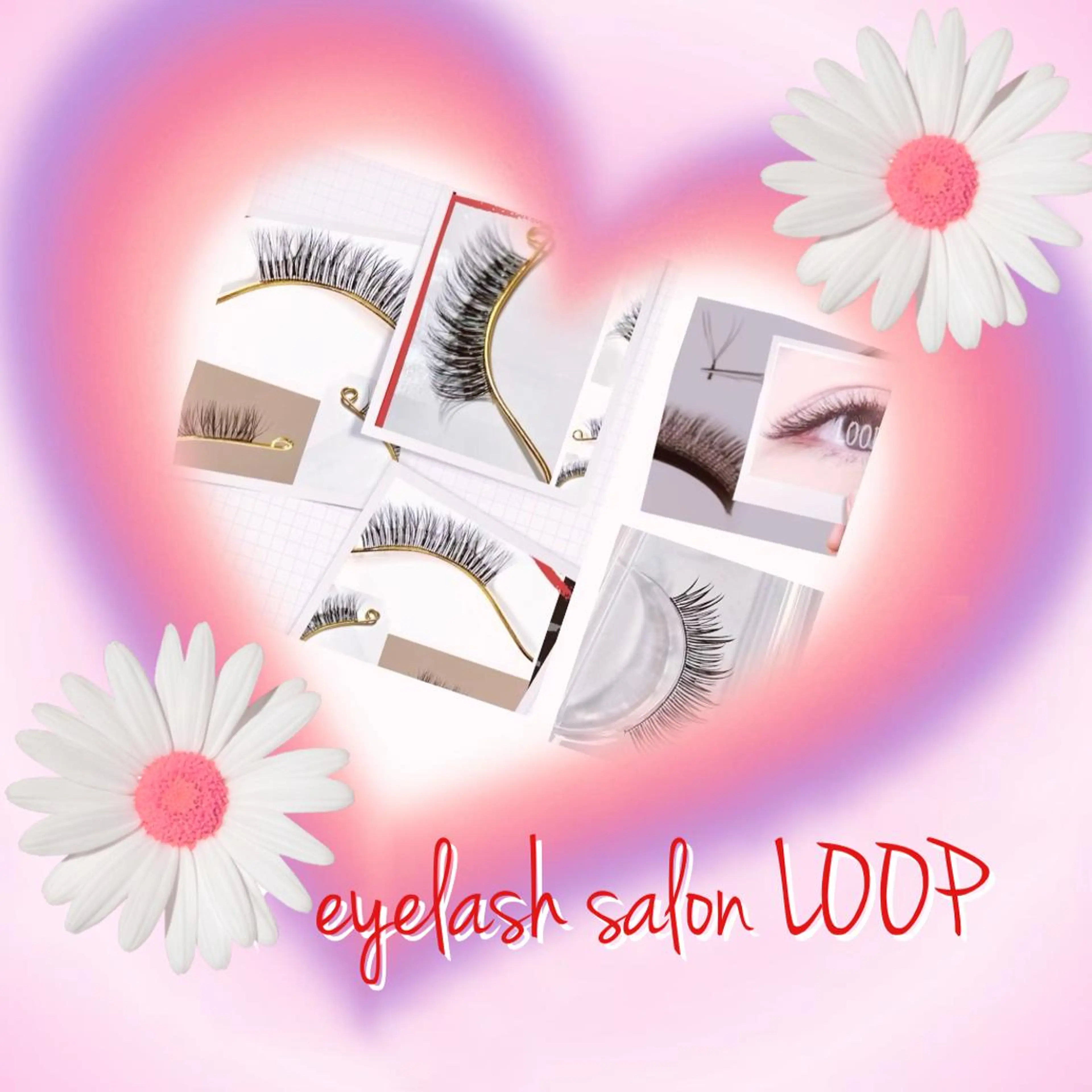 カラー マツエク・マツパ バインドロック 束感まつ毛 Cカール 韓国風マツエク 目尻長め マツエク eyelash salonLoopꨄのマツエク・マツパデザイン