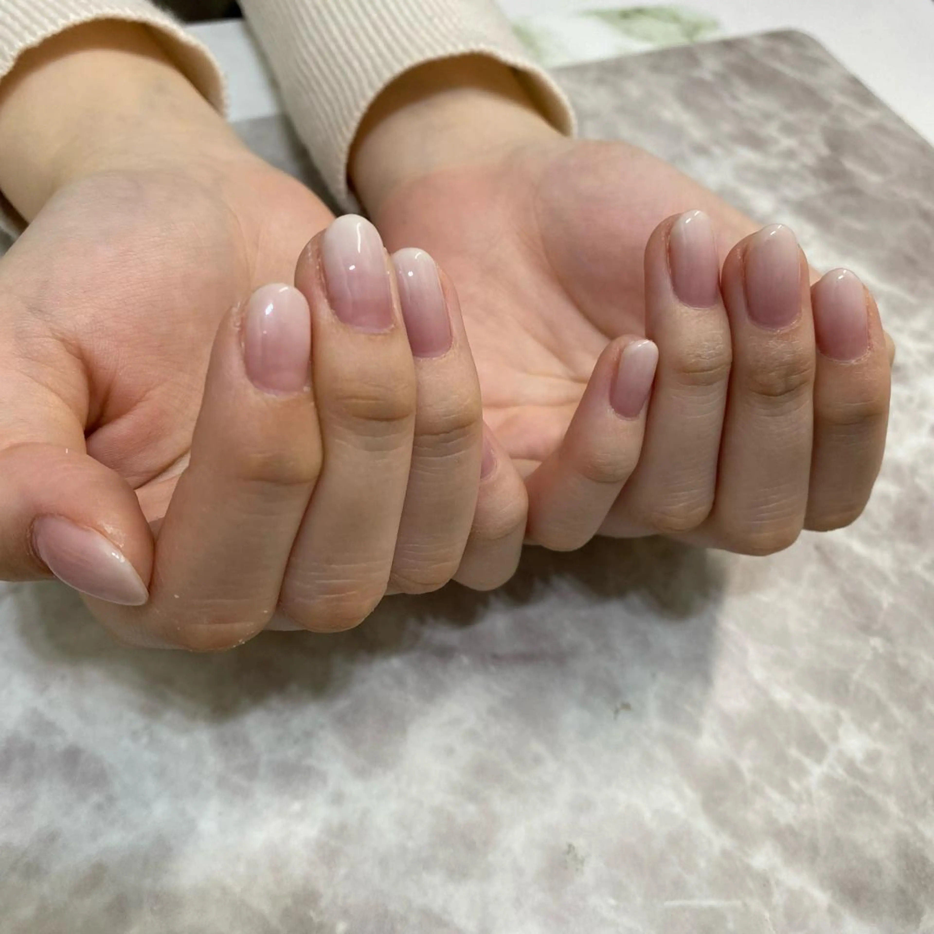 ネイル グラデーション ワンカラーネイル ホワイト Jasmine NAILのネイルデザイン