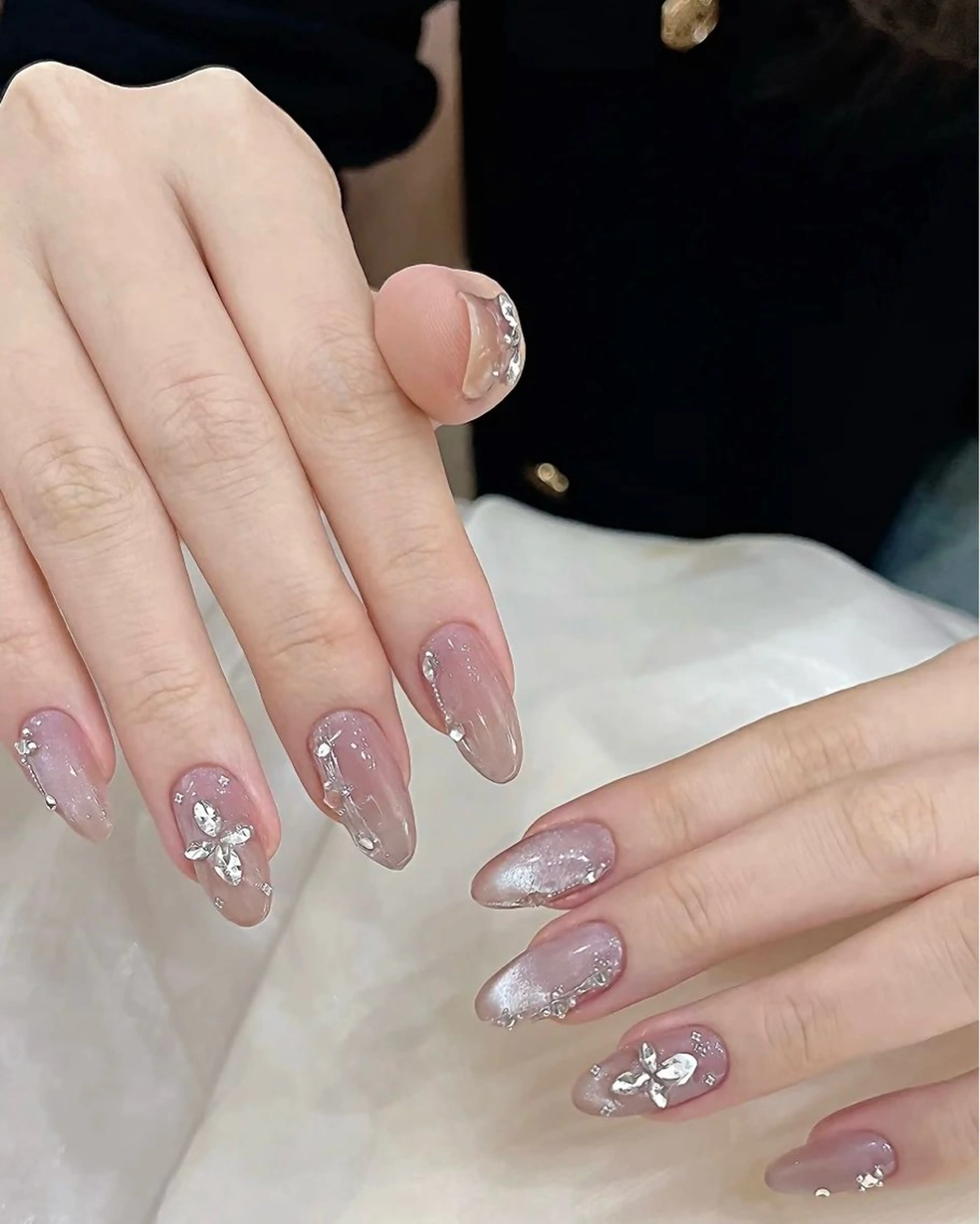 ネイル フレンチネイル 韓国ネイル マグネットネイル 持ち込み スカルプネイル ハンドネイル Speraネイル 大宮店🎀のネイルデザイン