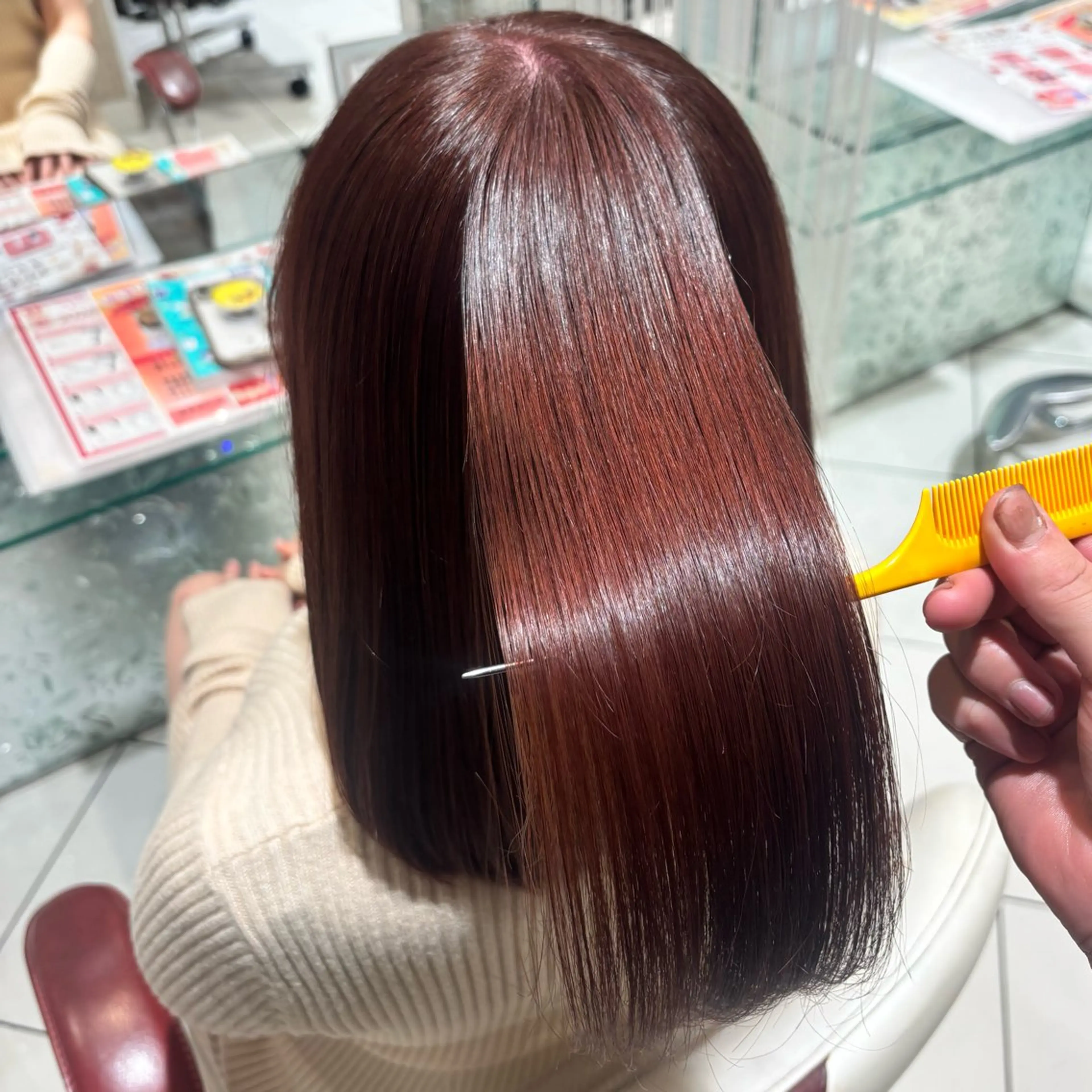 ロング カット ヘアカラー トリートメント ヘッドスパ ヘアセット EARTH 中水   怜奈のヘアスタイル