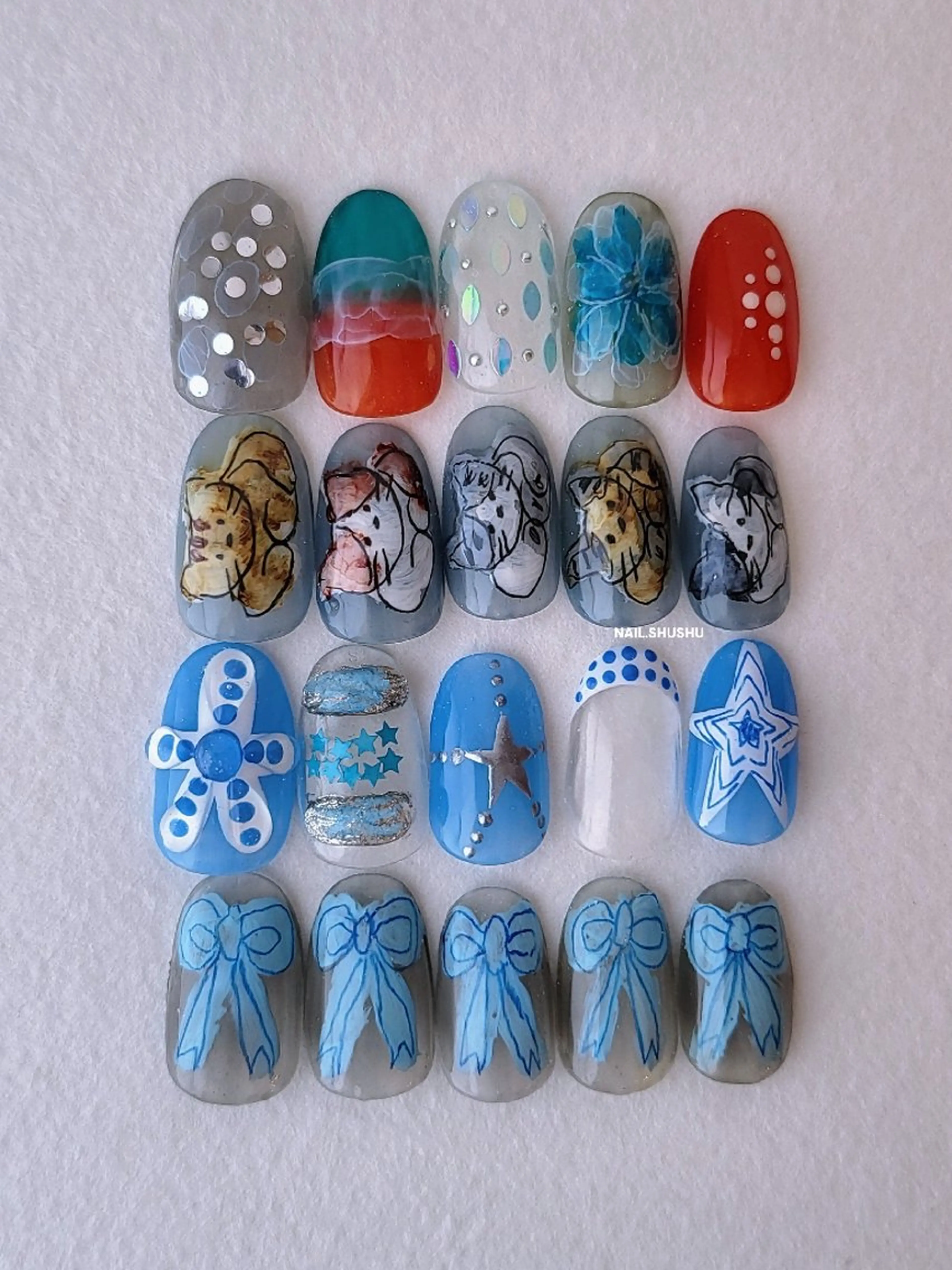 ネイル ハンドネイル 3dパーツ/流行り 👧shushu❤️のネイルデザイン