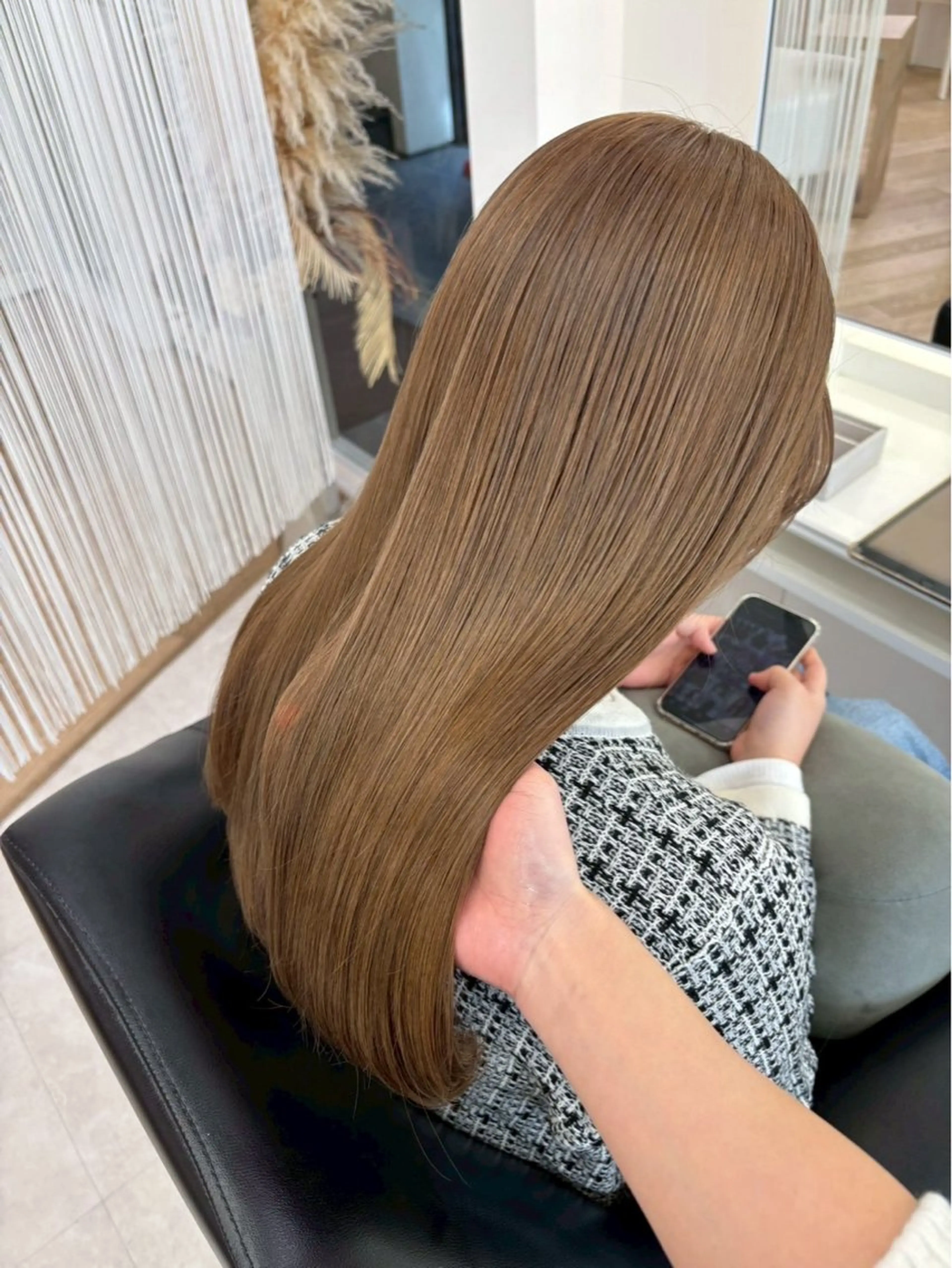 セミロング カラー ヘアカラー ParveMix 🩶🫧入江 香名のヘアスタイル