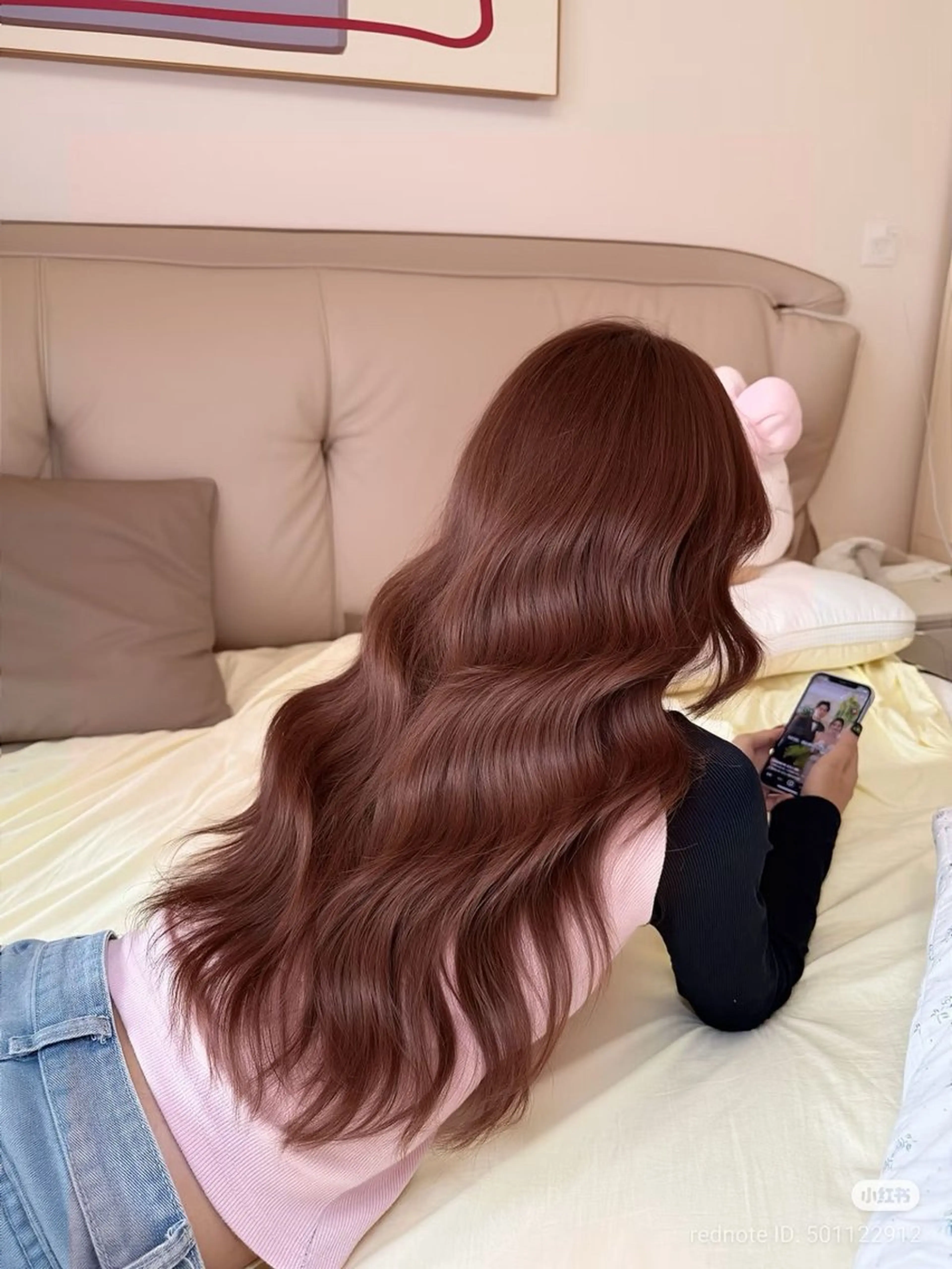 セミロング カラー カット ヘアカラー トリートメント ヘッドスパ 艶モテ韓流ヘア 🤍りんのヘアスタイル