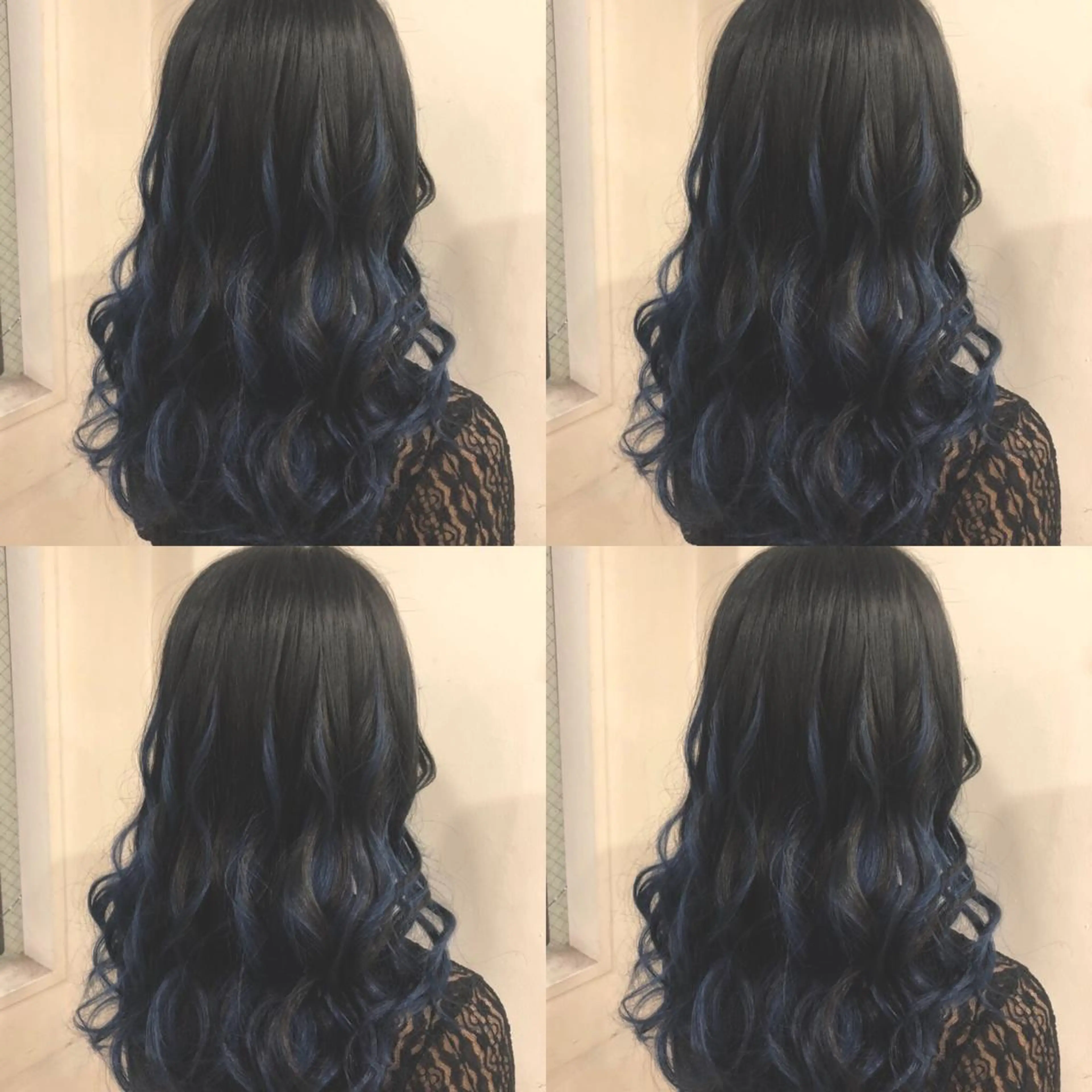 ロング カラー シールエクステ ネイビーカラー エクステ 🌷MAYU 🌷のヘアスタイル