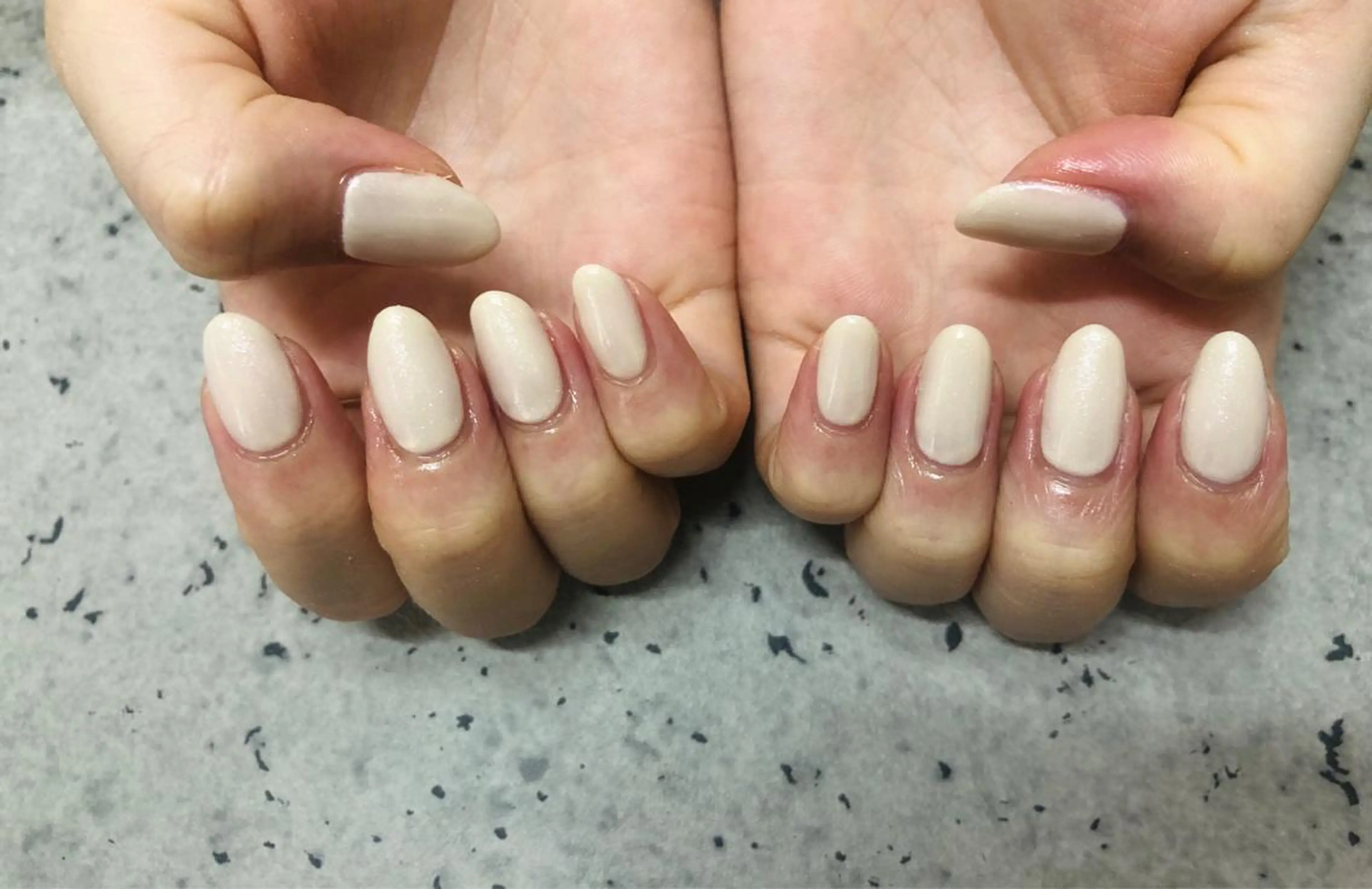 ネイル ワンカラーネイル ホワイト ハンドネイル Mogu nail 二子玉川のネイルデザイン