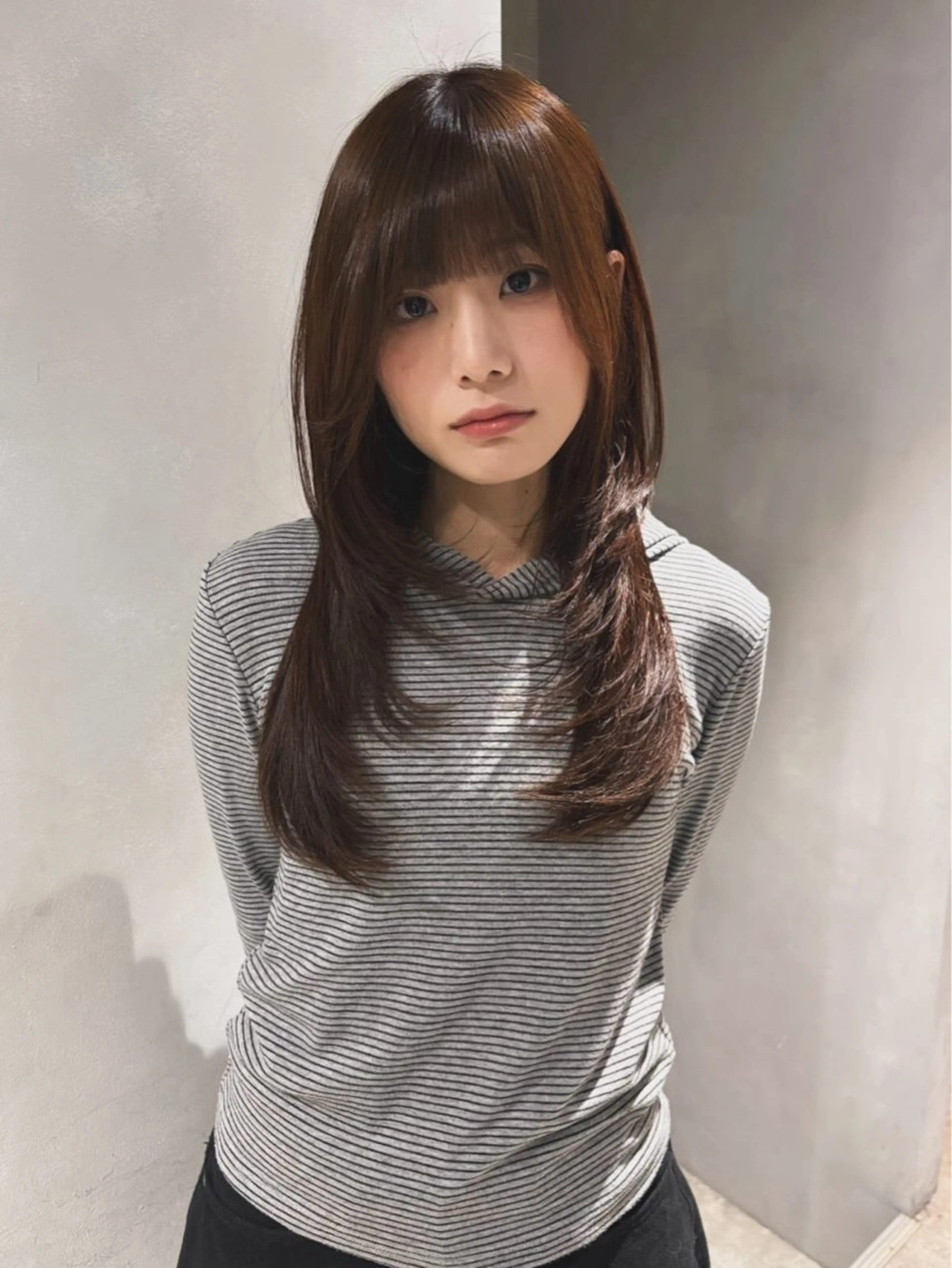 ロング レイヤーカット カット ヘアカラー トリートメント Juna✂️ レイヤー / ボブのヘアスタイル