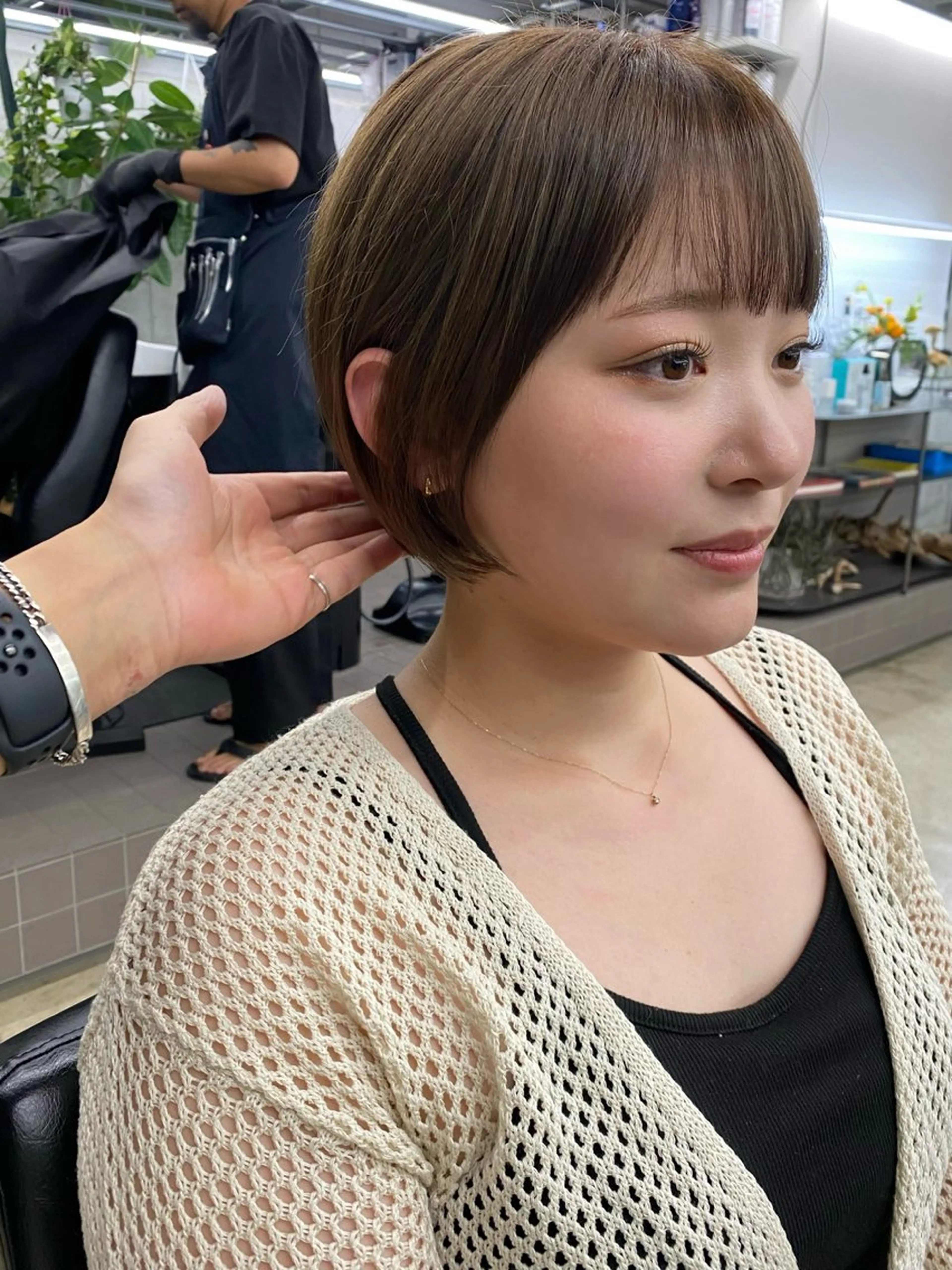 ショート カラー 似合わせカット レイヤー/ボブのヘアスタイル