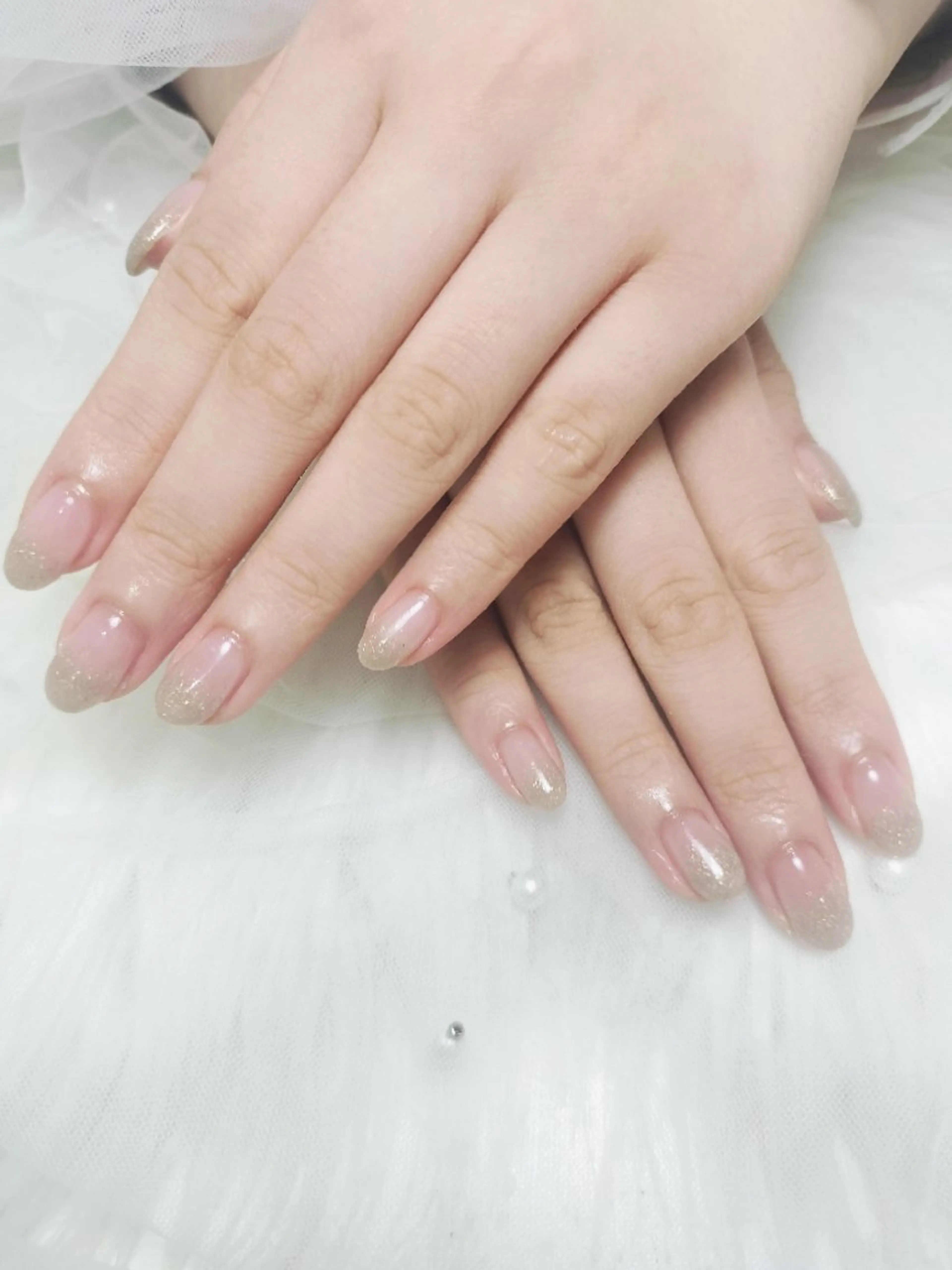 ネイル グラデーション ラメ(グリッター) ラメグラデーション ハンドネイル MAKI🎀Nail 堺筋本町/心斎橋のネイルデザイン