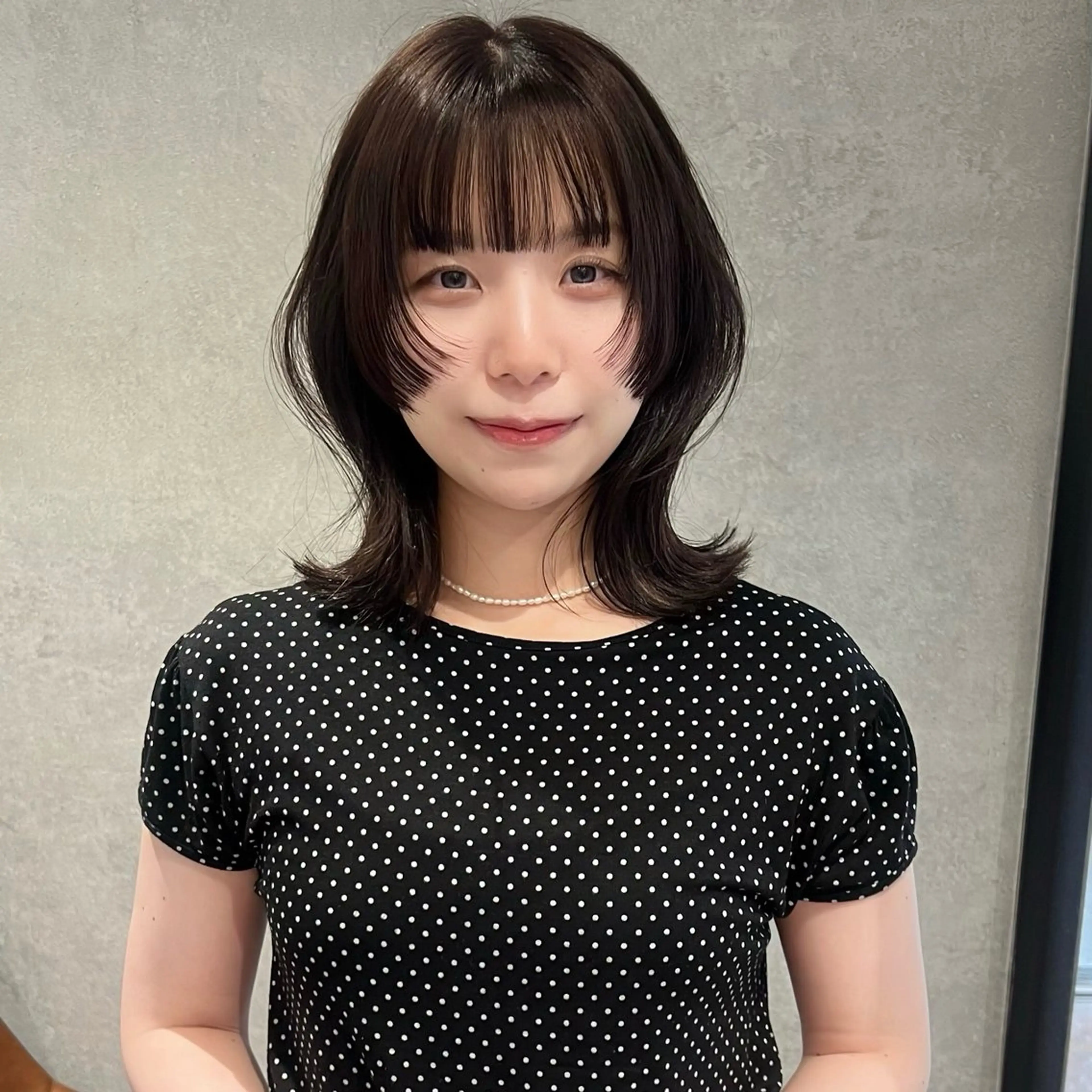 セミロング レイヤーカット カット ヘアカラー トリートメント AI TOKYO　S所属・mizuki 【韓国レイヤー】のヘアスタイル