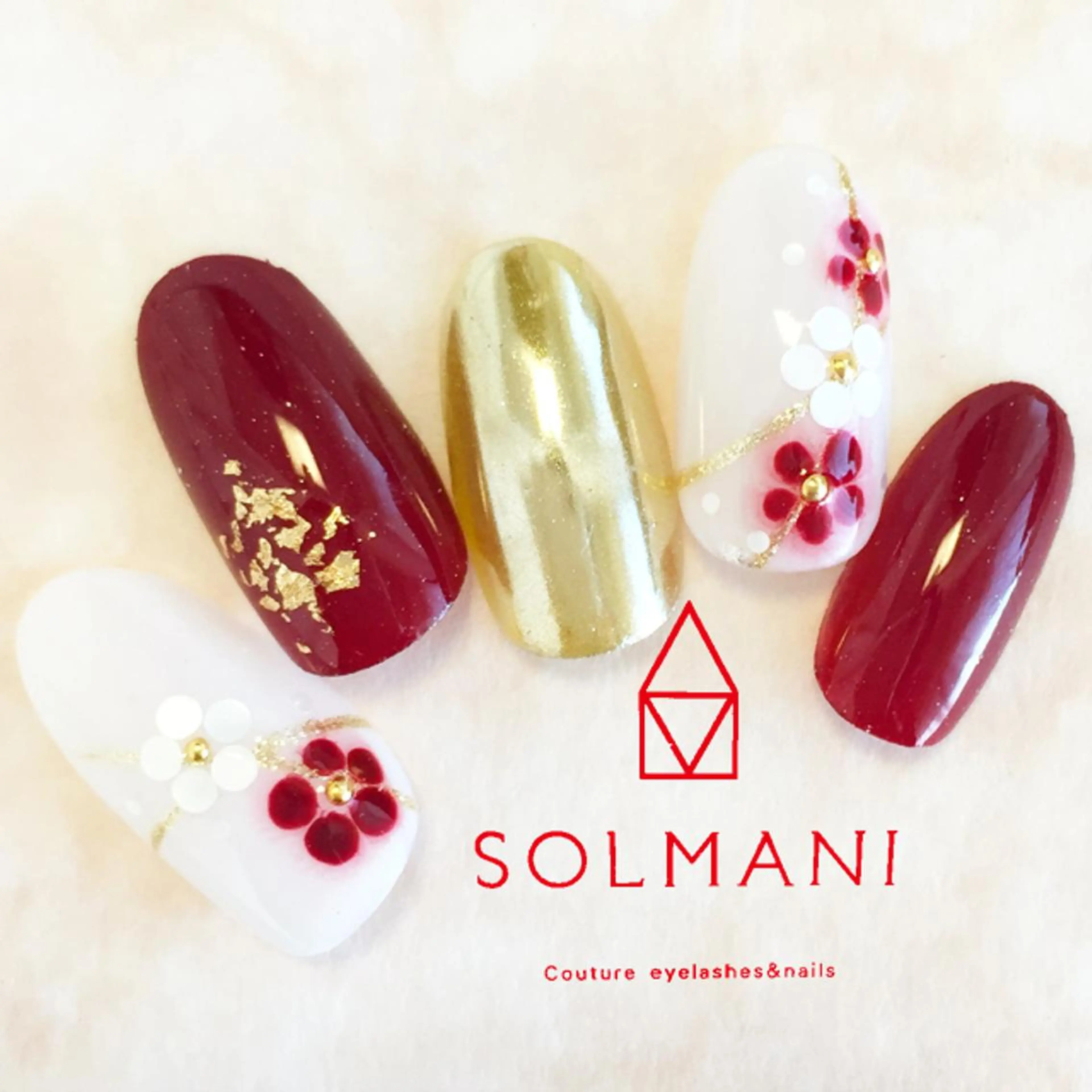 ネイル 成人式 SOLMANI 予約担当のネイルデザイン