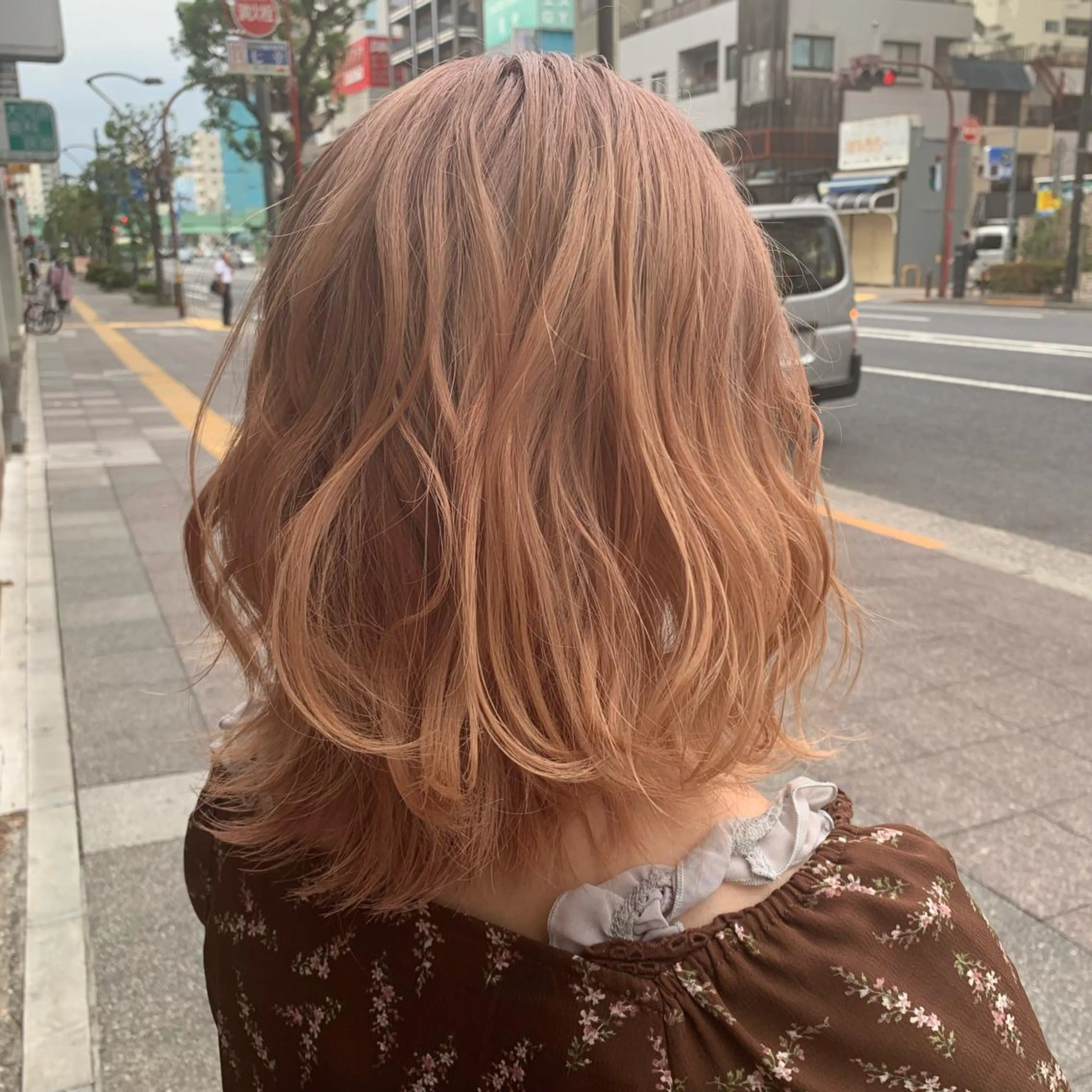 ミディアム ピンクブラウン パープルカラー 🟤TAP🟤 木曳野　金沢店のヘアスタイル