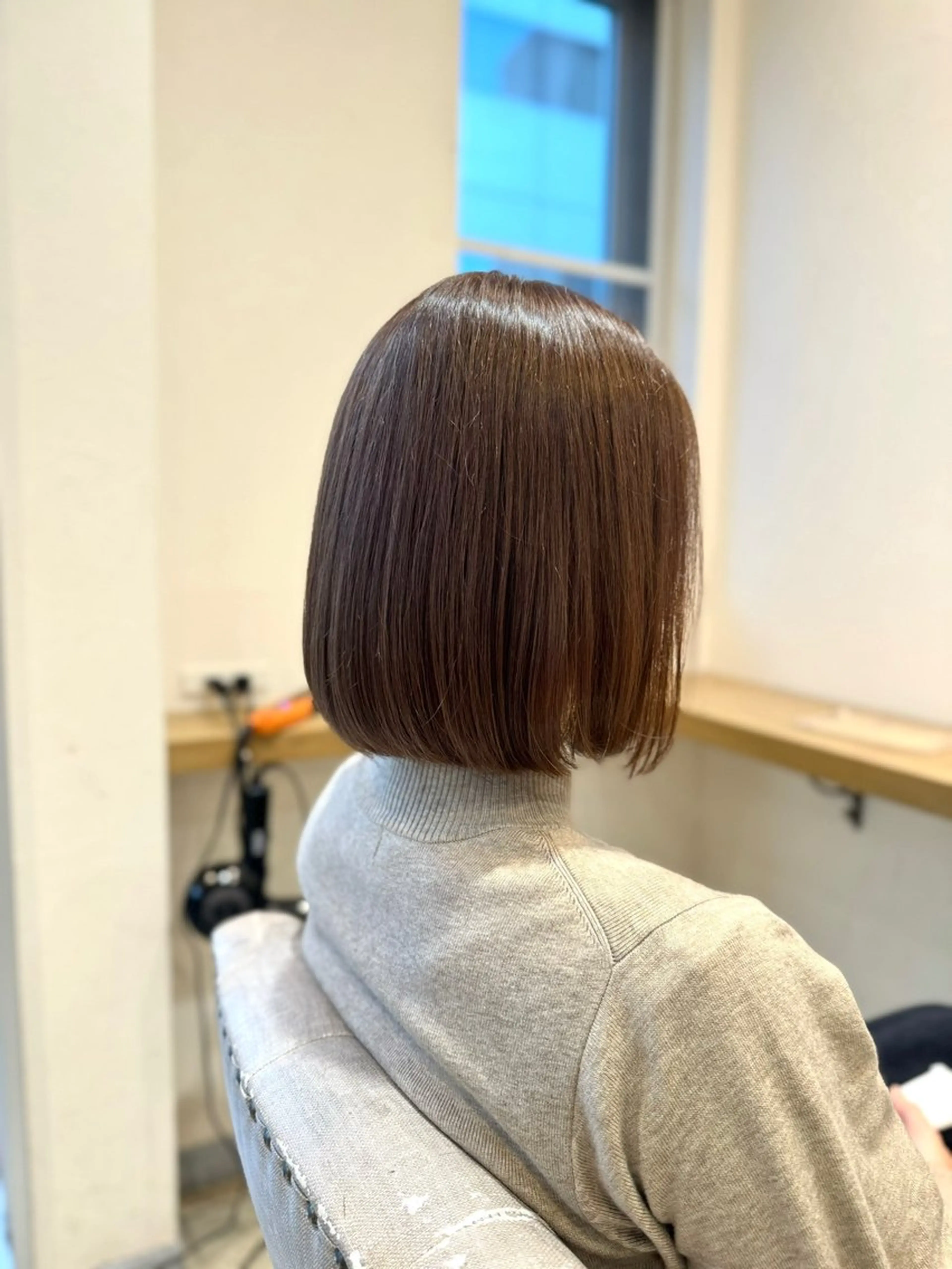 ミディアム カラー ボブ カット ヘアカラー トリートメント ショート/ボブ アンドウ☺︎のヘアスタイル