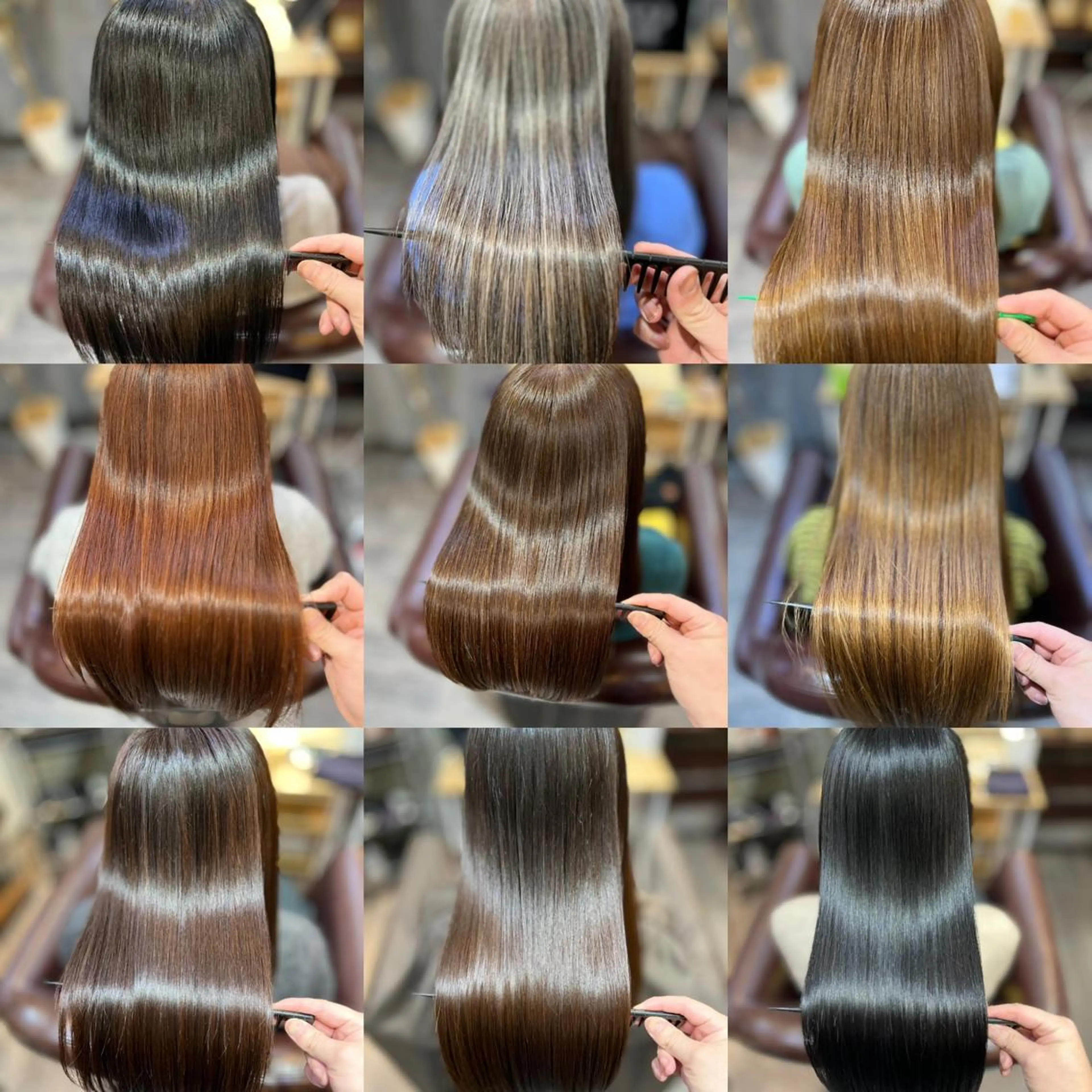 セミロング カラー 髪質改善縮毛矯正 撮影モデル@藤沢駅のヘアスタイル