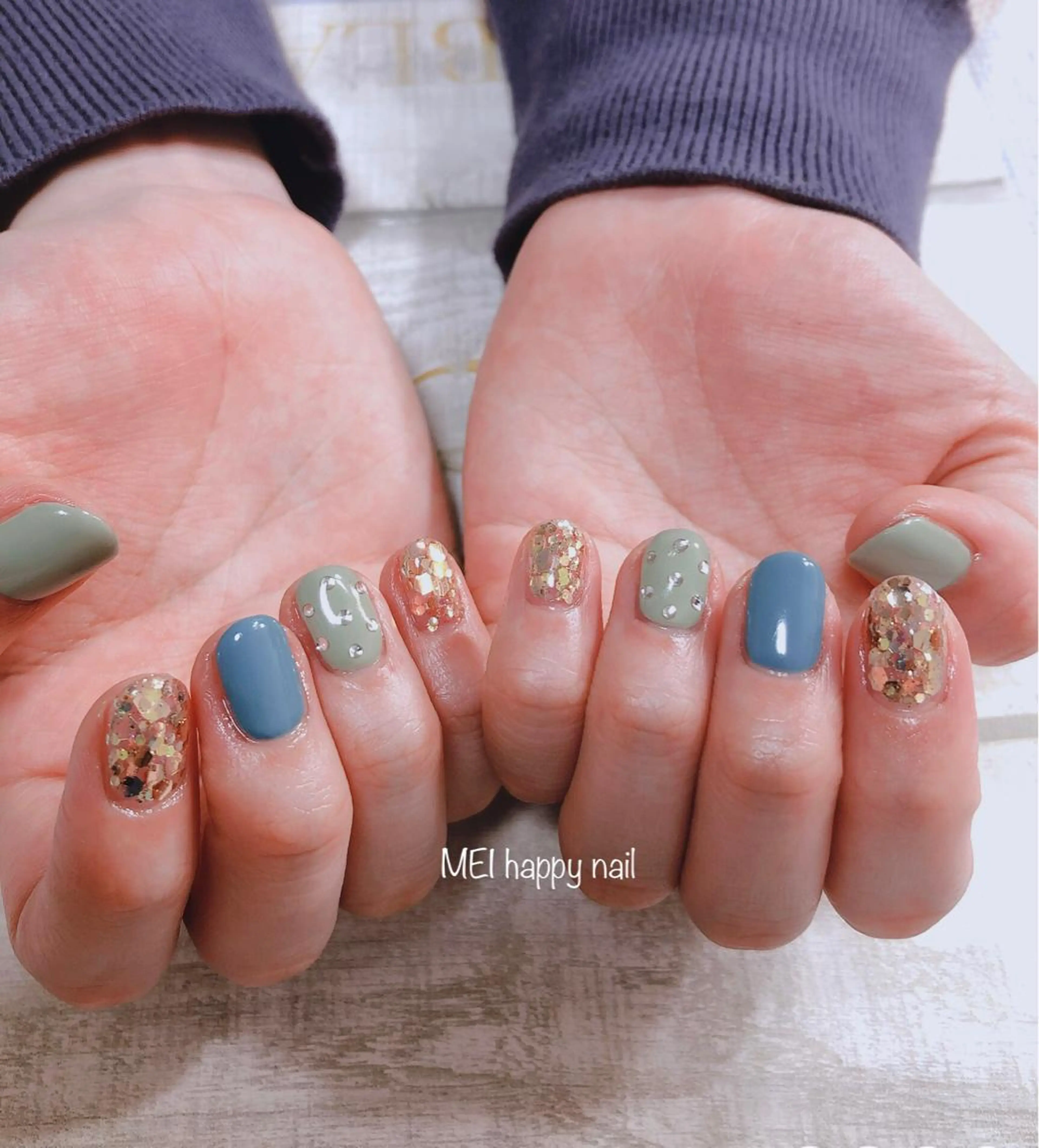 ネイル 北浦和 自爪育成ケアのネイルデザイン