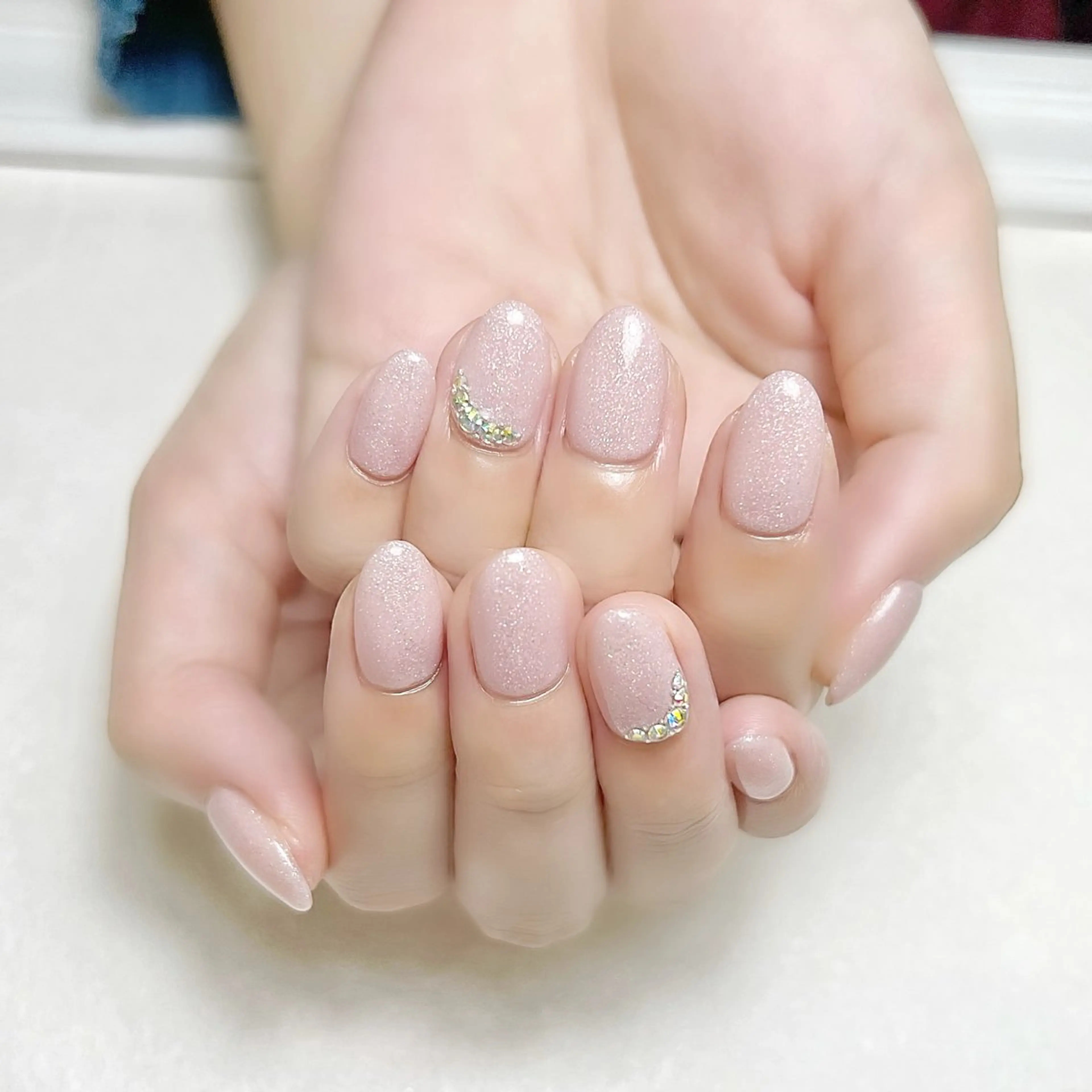 ネイル ガーリー オフィスネイル ピンク rouse nail RISATOのネイルデザイン