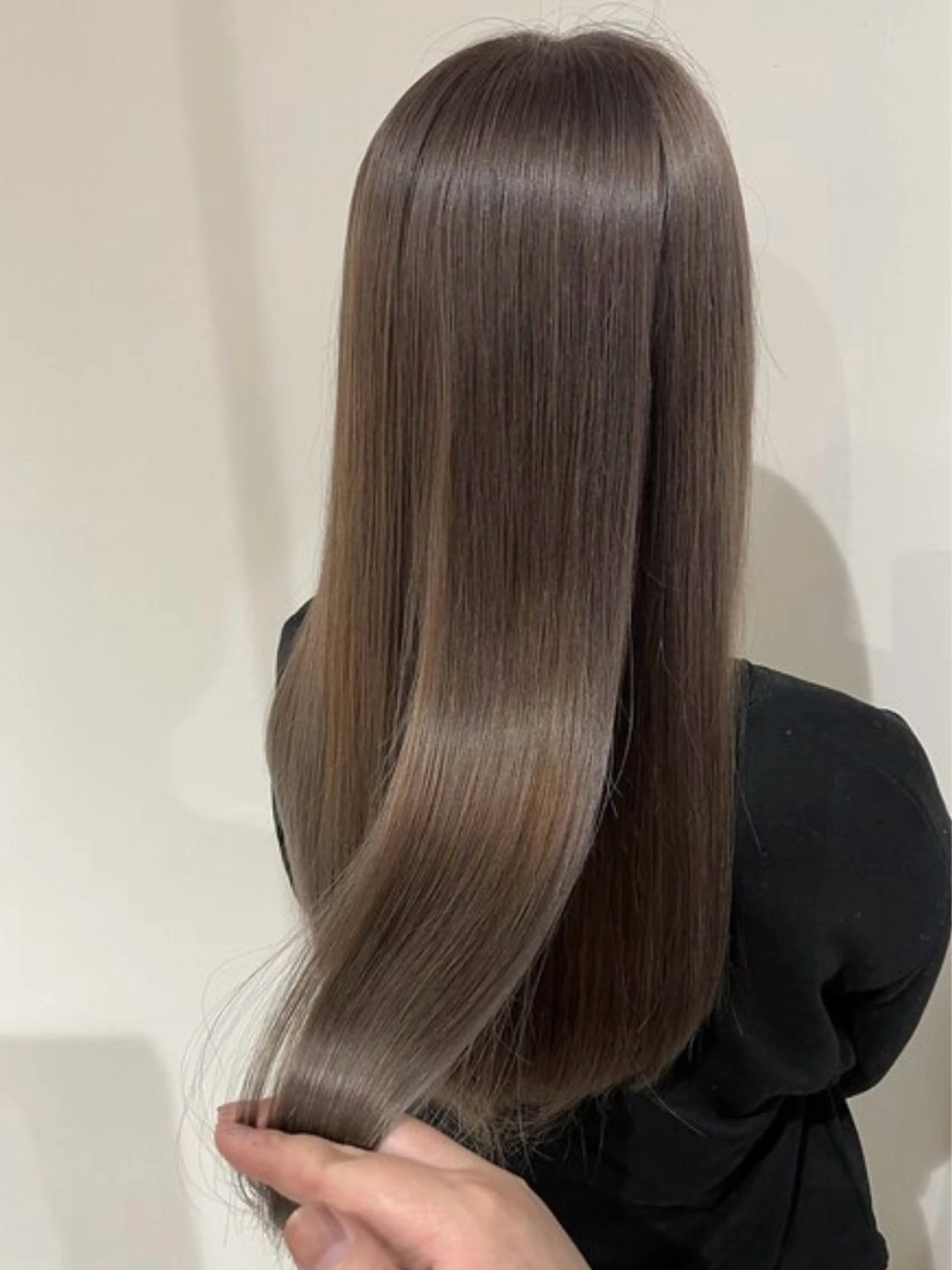 ロング ボブ 髪質改善 韓国風ヘア レイヤーカット 縮毛矯正 縮毛矯正 トリートメント suii..hair designのヘアスタイル