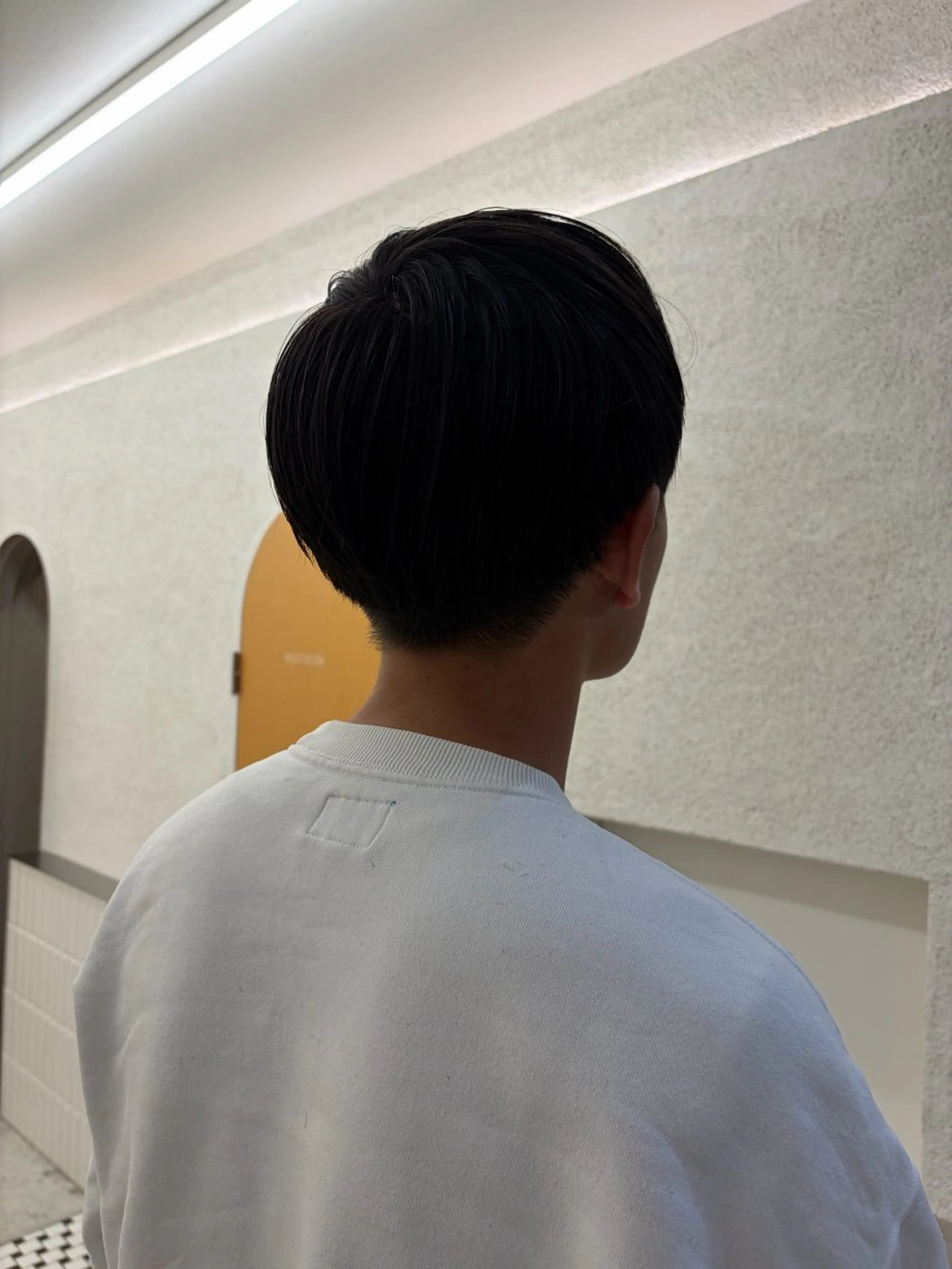 メンズ カット リン🔔ボブ cut ベージュカラー🤎のヘアスタイル