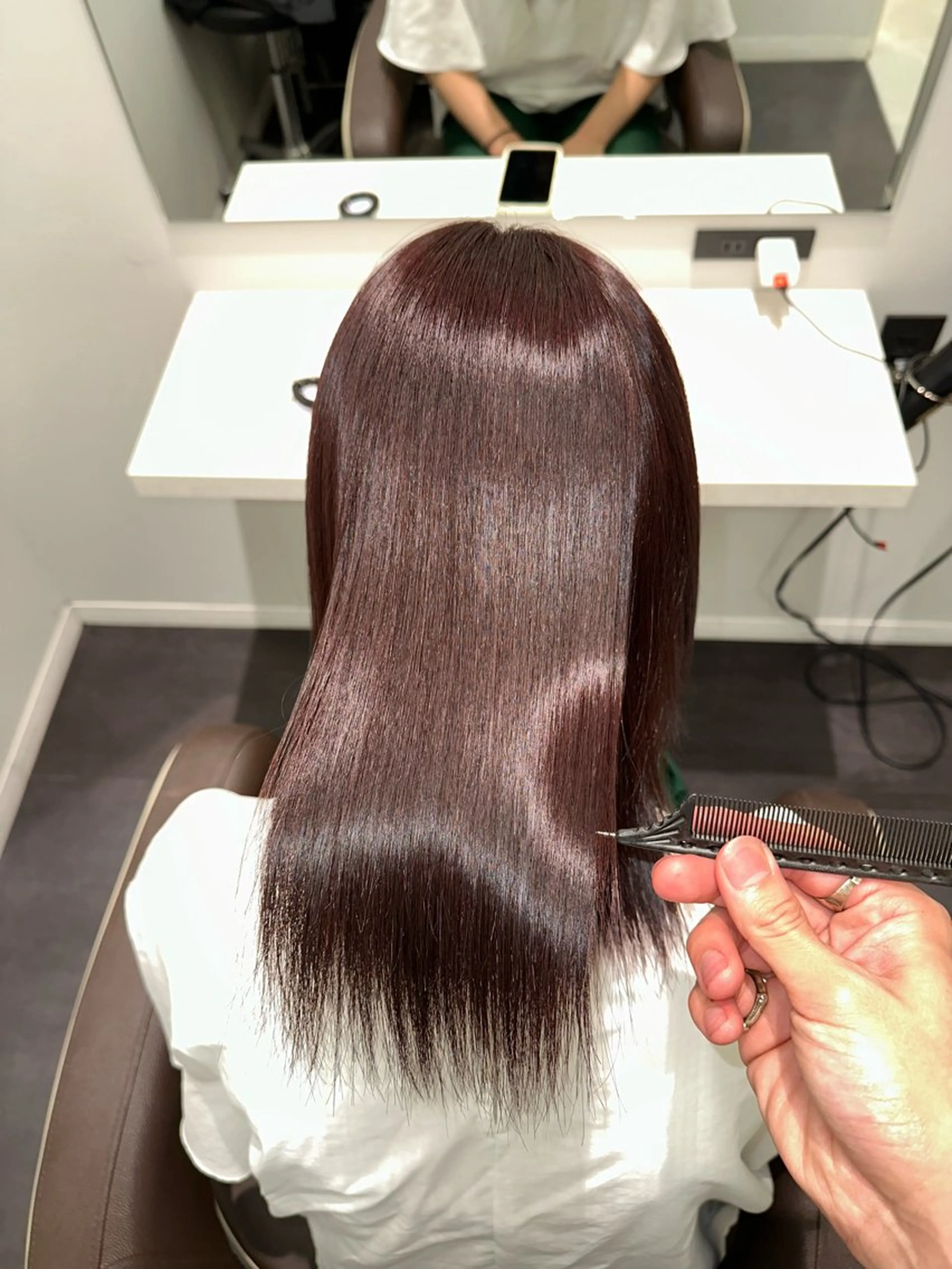 ミディアム 縮毛矯正 Wisteria所属・美髪特化✨ 伊織✨縮毛矯正✨のヘアスタイル