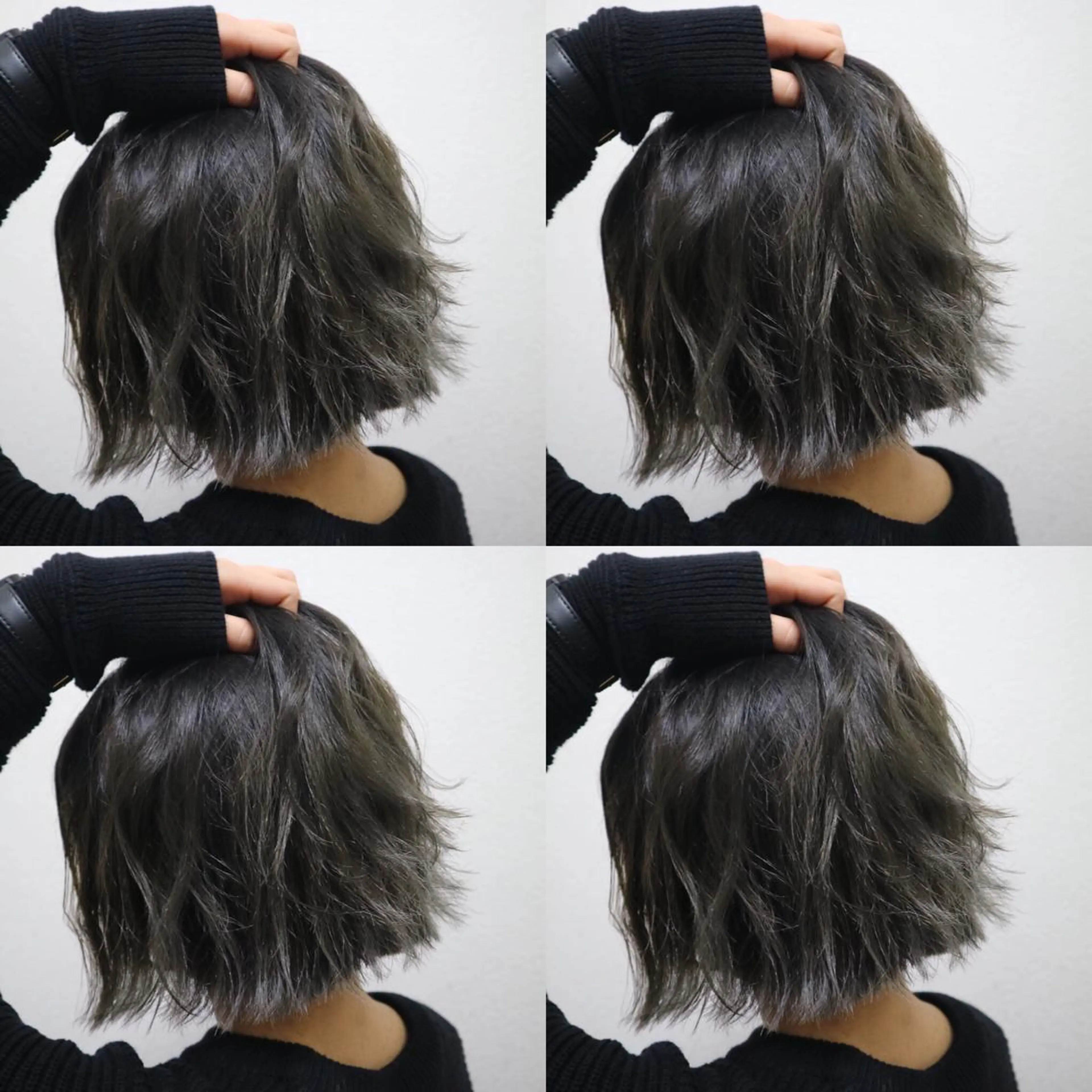 ショート カラー ブリーチ グラデーションカラー グレージュ JILBLAN京都 ショート/ハイライトのヘアスタイル