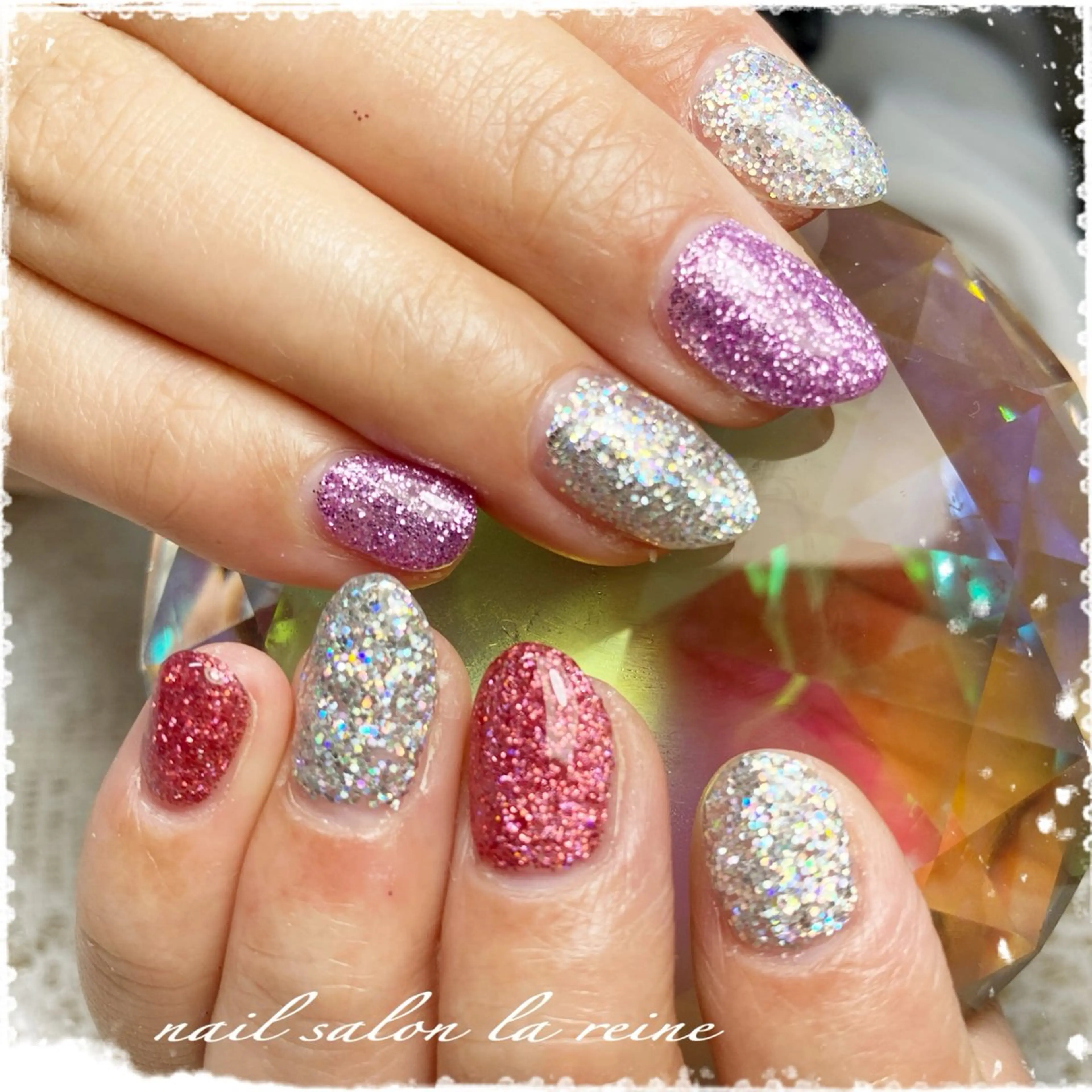 ネイル ラメ(グリッター) ワンカラーネイル nail salon  la reine所属・nail salon la reineのネイルデザイン