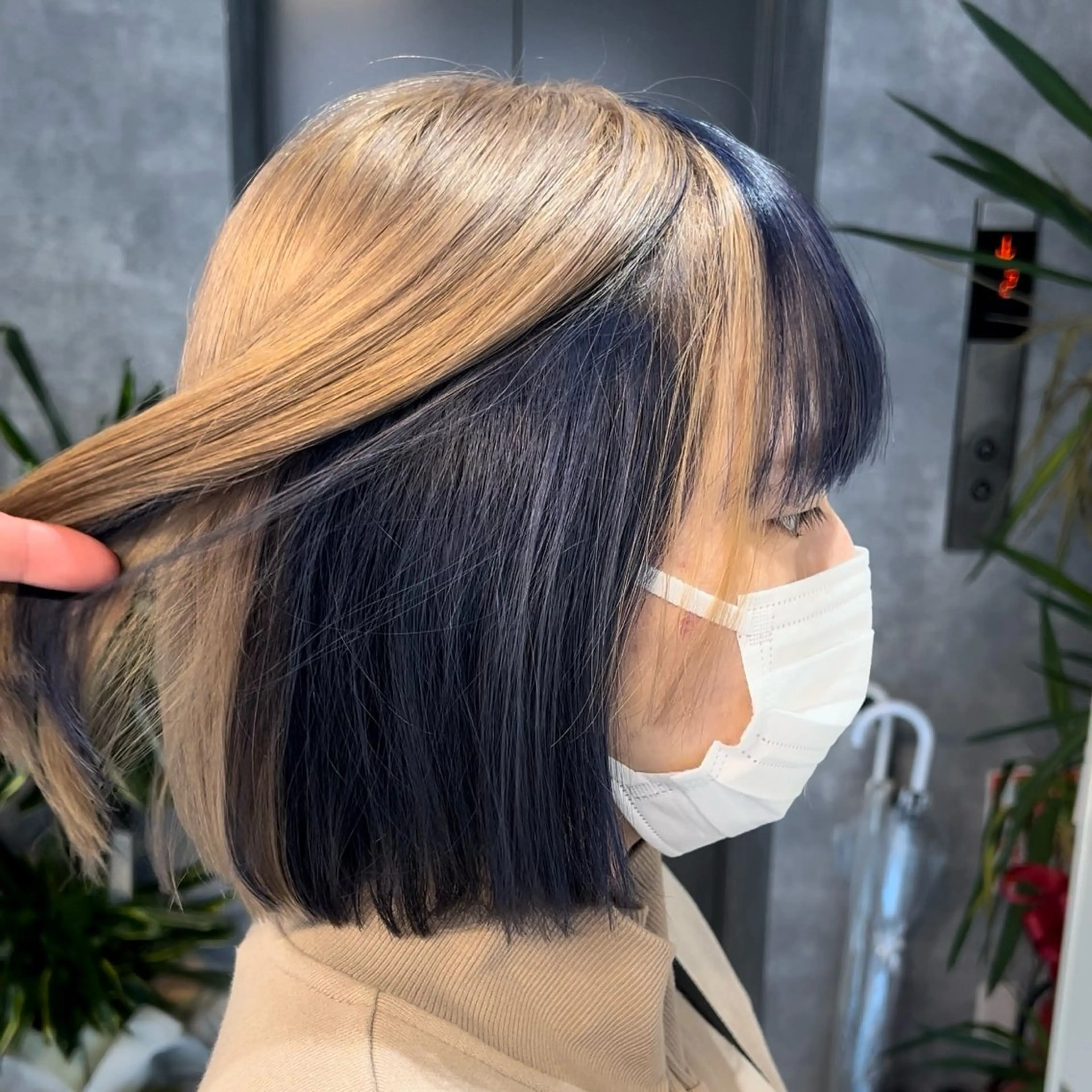 ミディアム カラー ヘアカラー トリートメント ヘアセット 👑垢抜け韓国ヘア ハッシュカット唯澄のヘアスタイル