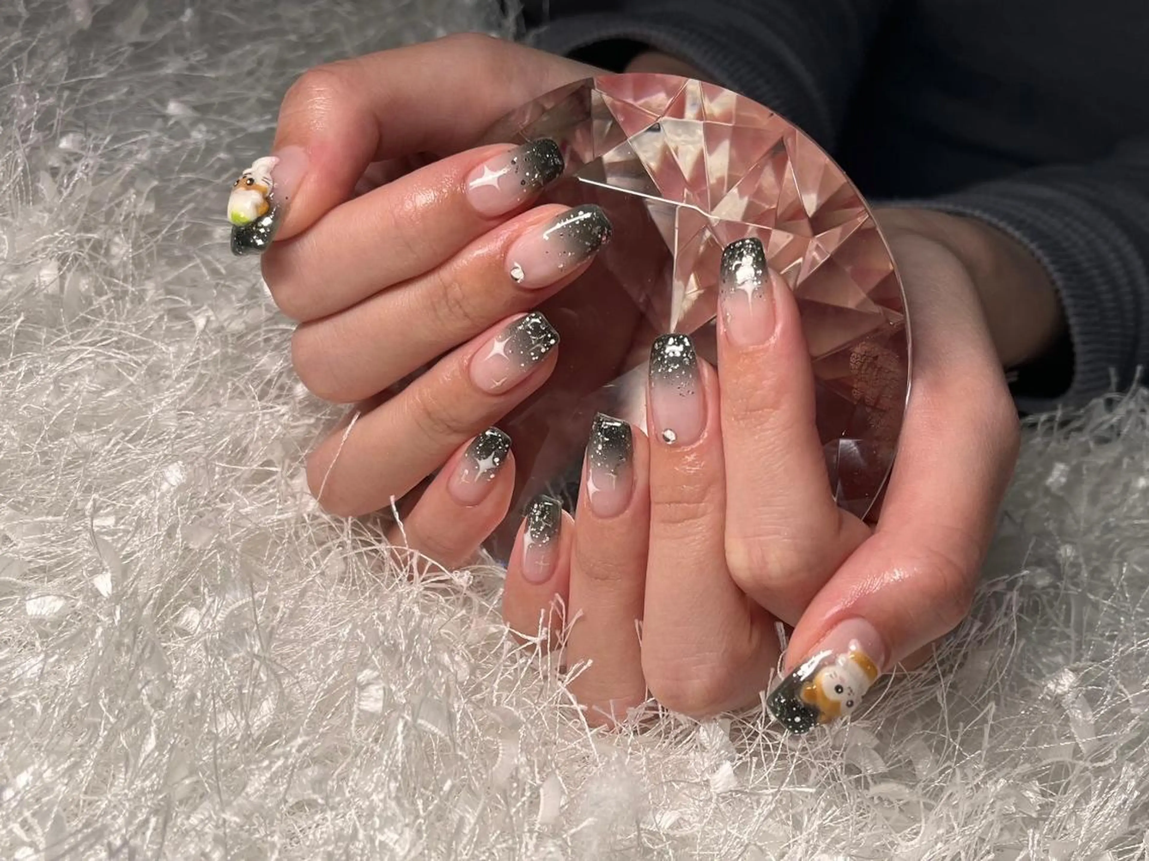 ネイル 長さ出し フレンチネイル ジェルネイル グラデーション 韓国ネイル ハンドネイル Nail&eye Belire 新宿のネイルデザイン